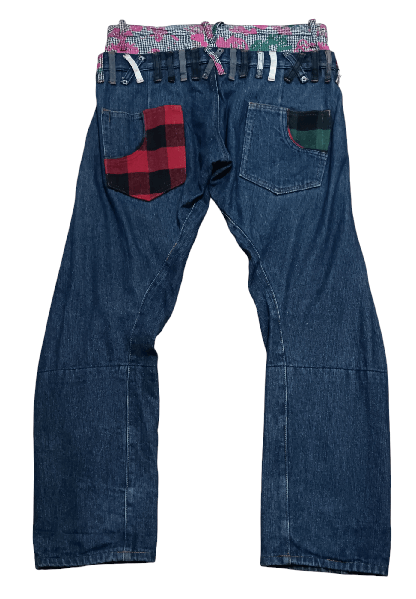 If Six Was Nine × Japanese Brand × Seditionaries UP START TARTAN DOUBLE WAIST MULTIPOCKET JEANS Size US 33 - 3 Thumbnail