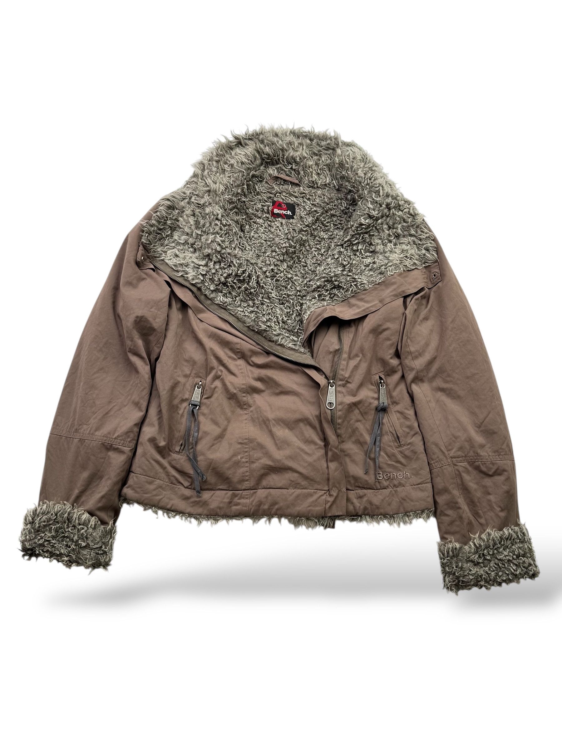 Bench Bench Cropped Jacket With Faux Fur And Zipper W58(V9) Size L / US 10 / IT 46 - 1 Thumbnail