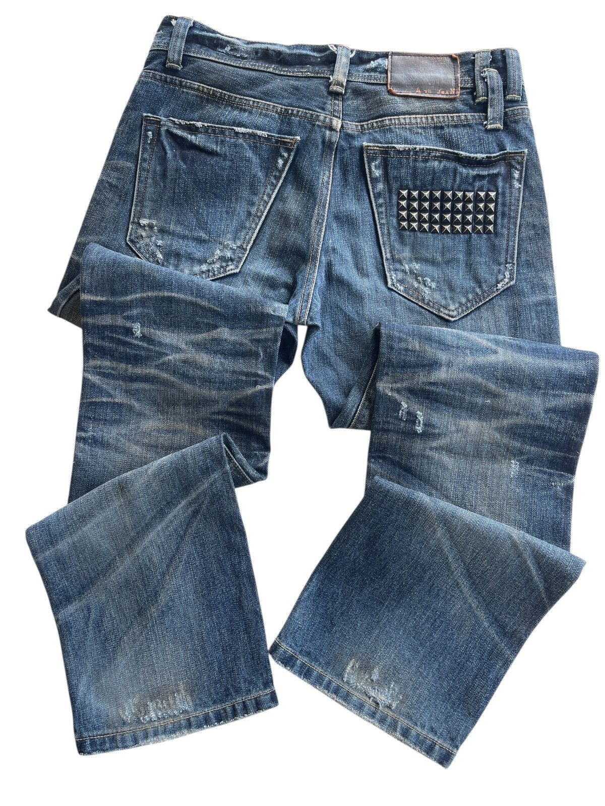 Vintage A.V.H Distressed Rusty Faded Studded Denim Size US 30 / EU 46 - 12 Thumbnail