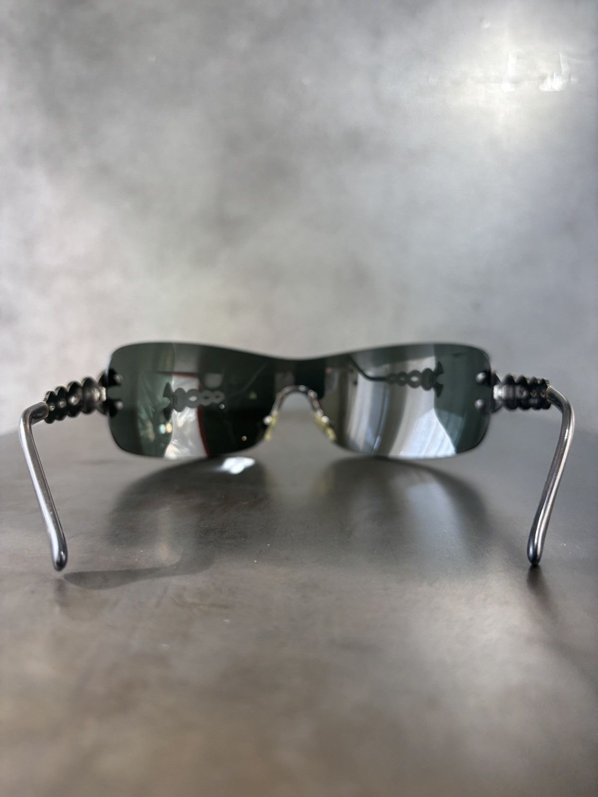 Versace × Vintage 2000s Versace Sunglasses Vintage Shield Jewel Mod 2053-B Y2K Size ONE SIZE - 6 Thumbnail