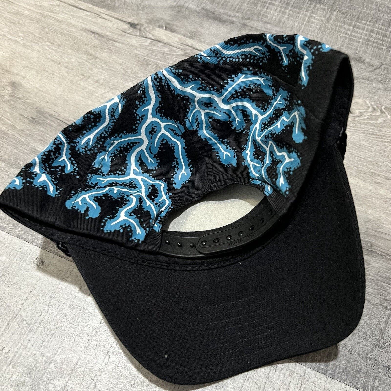 Vintage VTG American Thunder 90s Black Lightning Snapback Hat NOS Size ONE SIZE - 4 Thumbnail