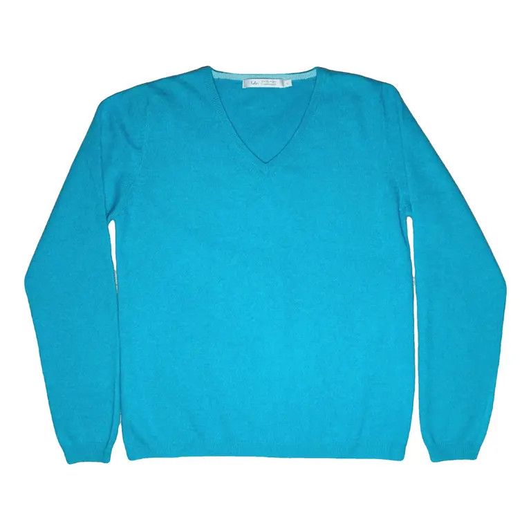 image of Vintage 100% Cashmere Sweater Jumper Islee Blue Luxury Soft Unique, Women's (Size Small)