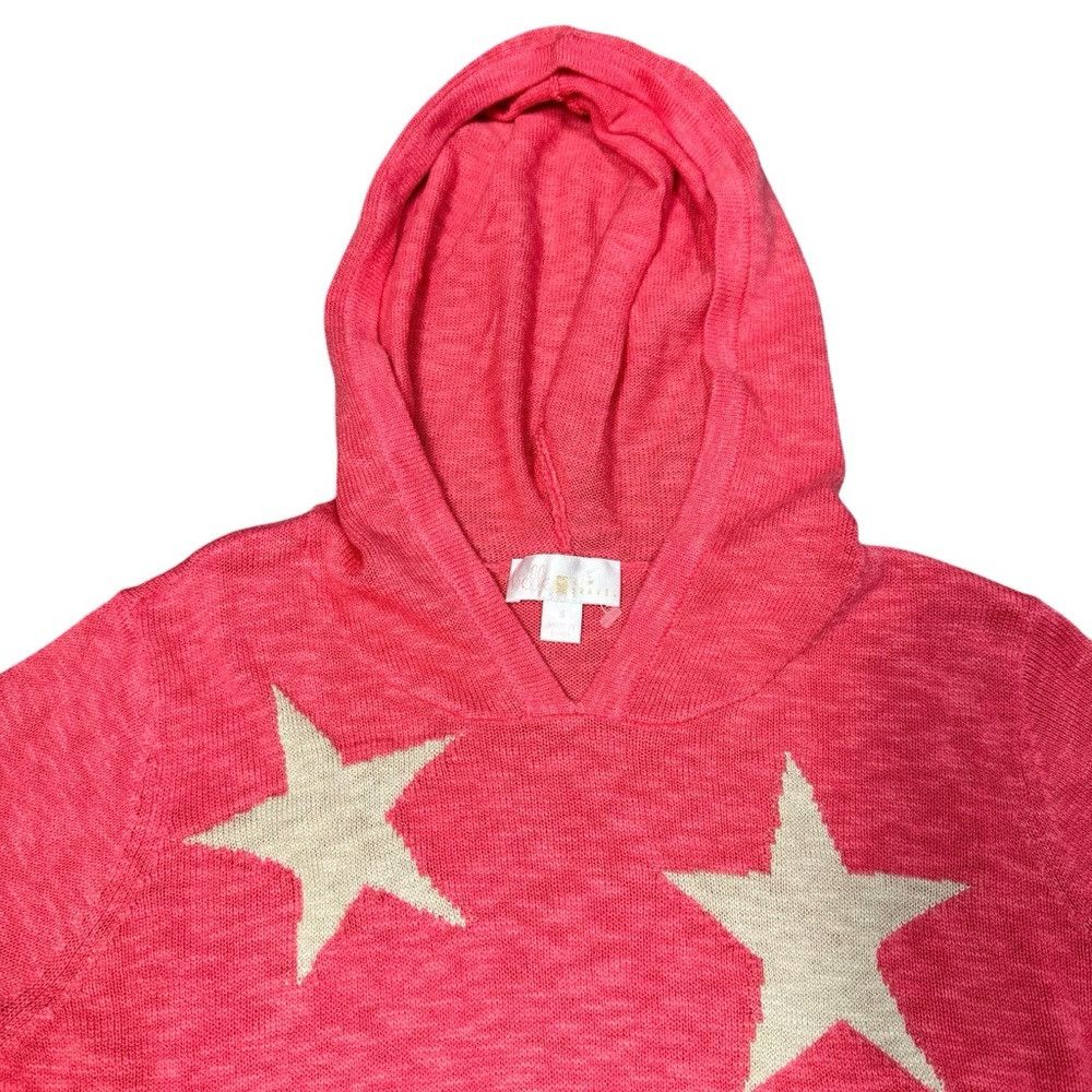 Other New Belle by Kim Gravel Summer Stars Slub Coral Sweater Hoo Size S / US 4 / IT 40 - 5 Thumbnail
