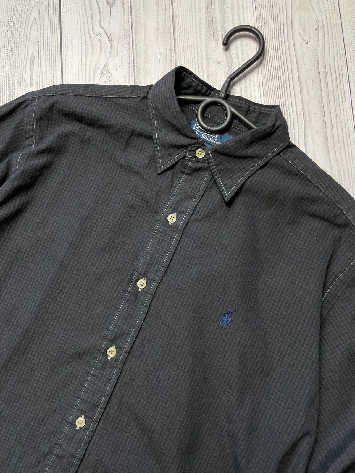Polo Ralph Lauren × Vintage Vintage polo Ralph Lauren black shirt size M Size US M / EU 48-50 / 2 - 2 Thumbnail