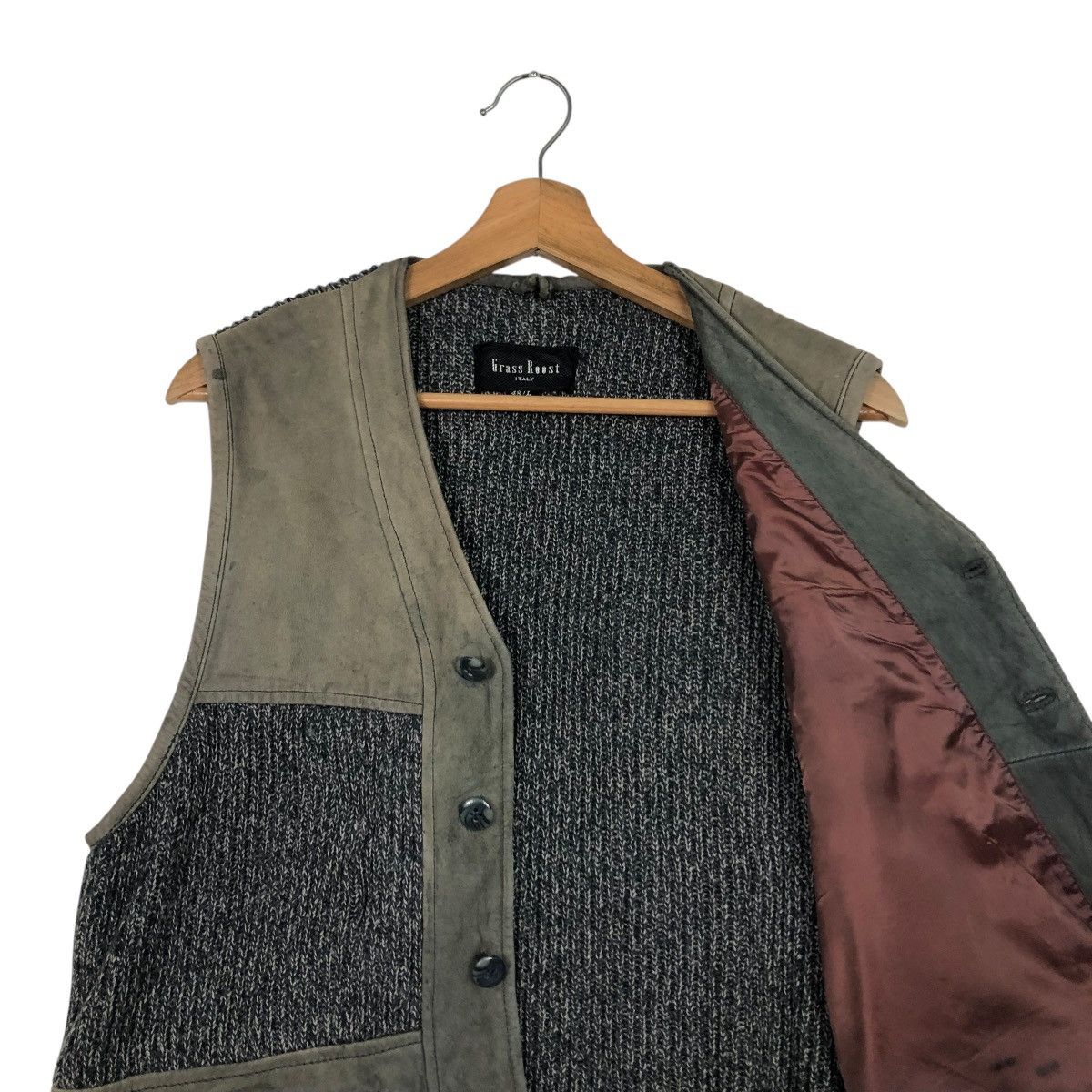 Japanese Brand 🔥VINTAGE VEST BIKER LEATHER JACKET GRASS ROOST ISSEY MIYAKE Size US L / EU 52-54 / 3 - 15 Thumbnail