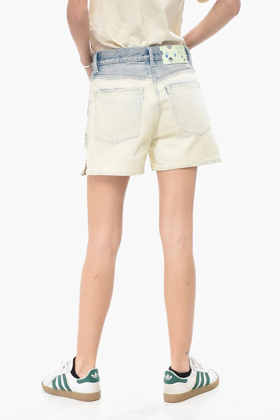 Off-White og1mm0426 Denim Degradé 5-Pocket Short in Light Blue Size 26" / US 2 / IT 38 - 2 Thumbnail