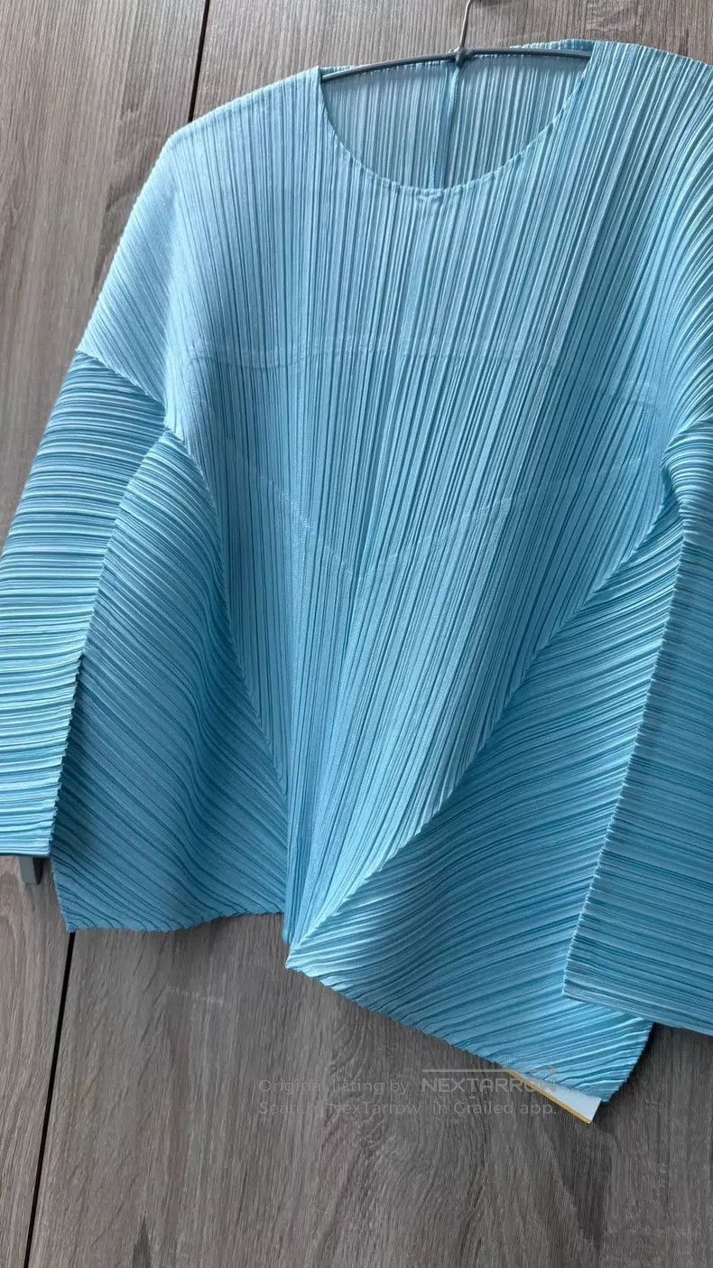 Issey Miyake Issey Miyake Frozen Ice Blue Top Size XXL / US 16-18 / IT 52-54 - 2 Thumbnail