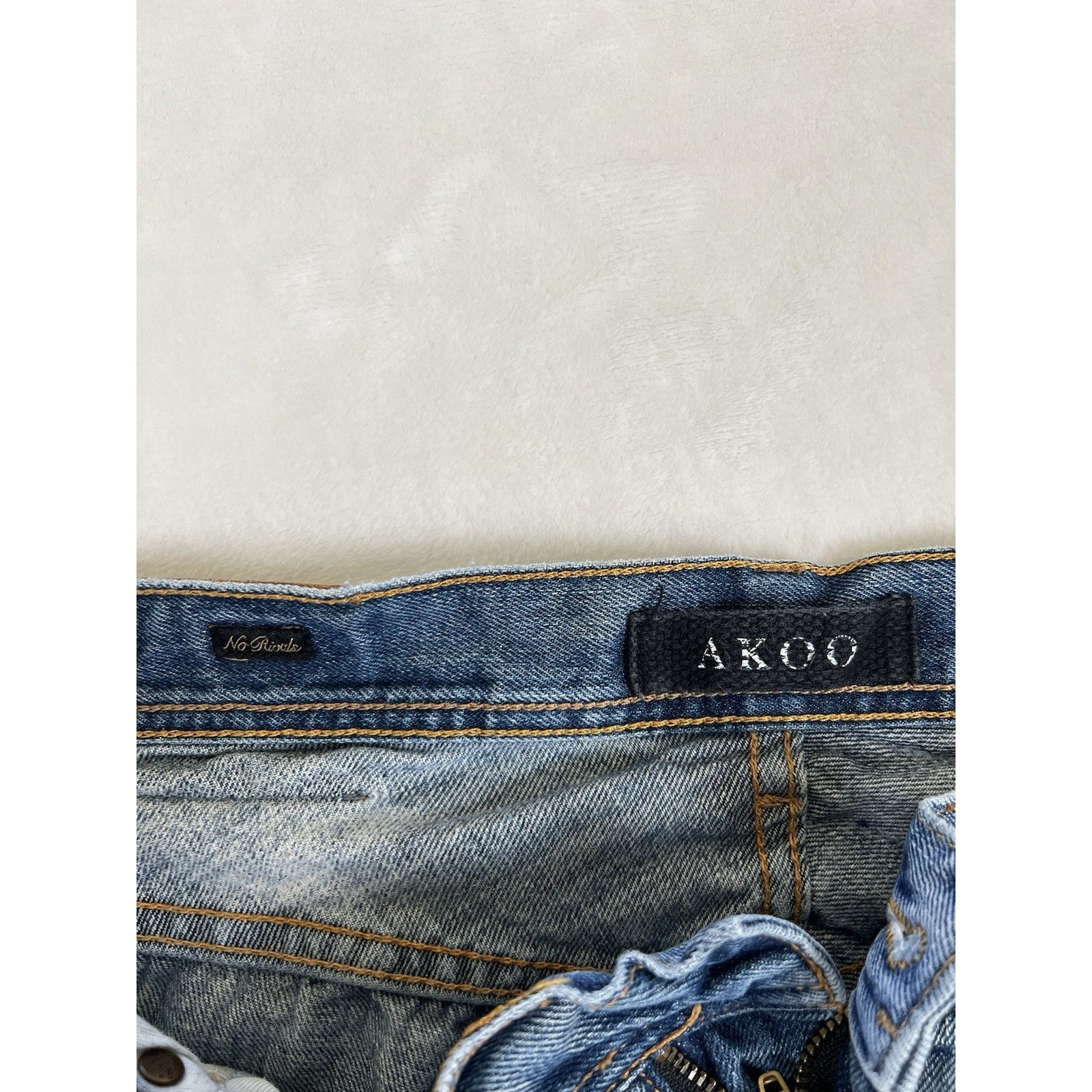 AKOO Akoo Denim Jeans Mens Size 38x34 Patchwork Y2K Size US 38 / EU 54 - 8 Thumbnail