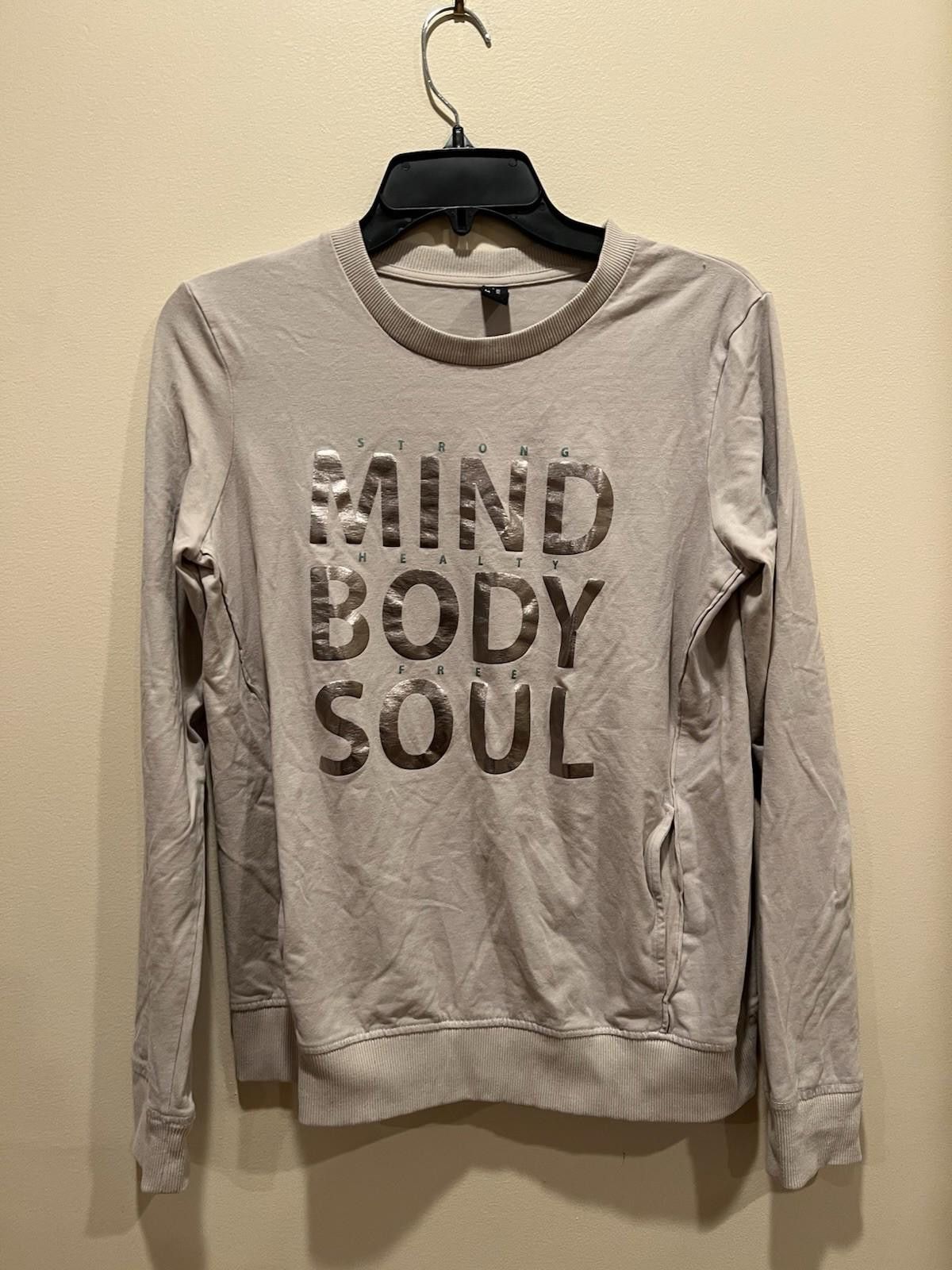 Other Piazaitalla Mind Body Soul Graphic Sweatshirt Women M Beige Size M / US 6-8 / IT 42-44 - 1 Thumbnail