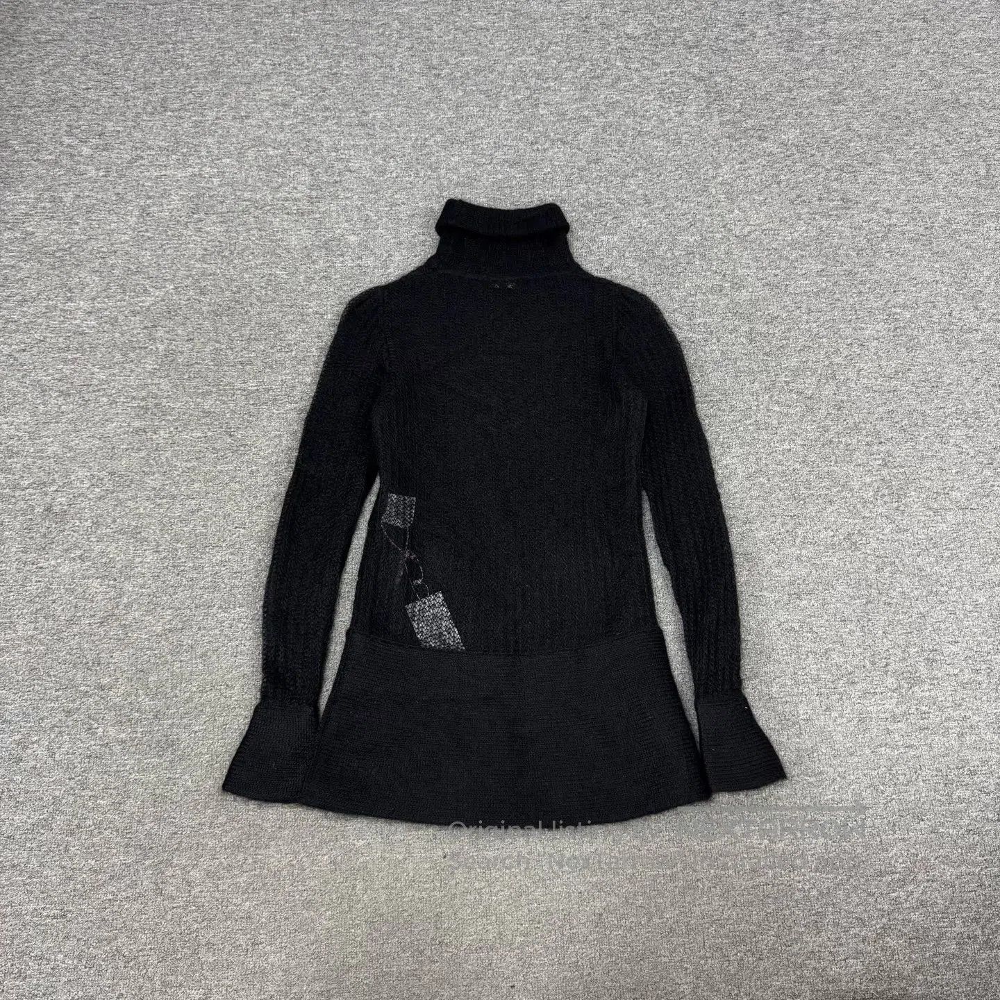 Chanel Chanel size 34 Black knitted dress with a high neckline| Size S / US 4 / IT 40 - 2 Thumbnail