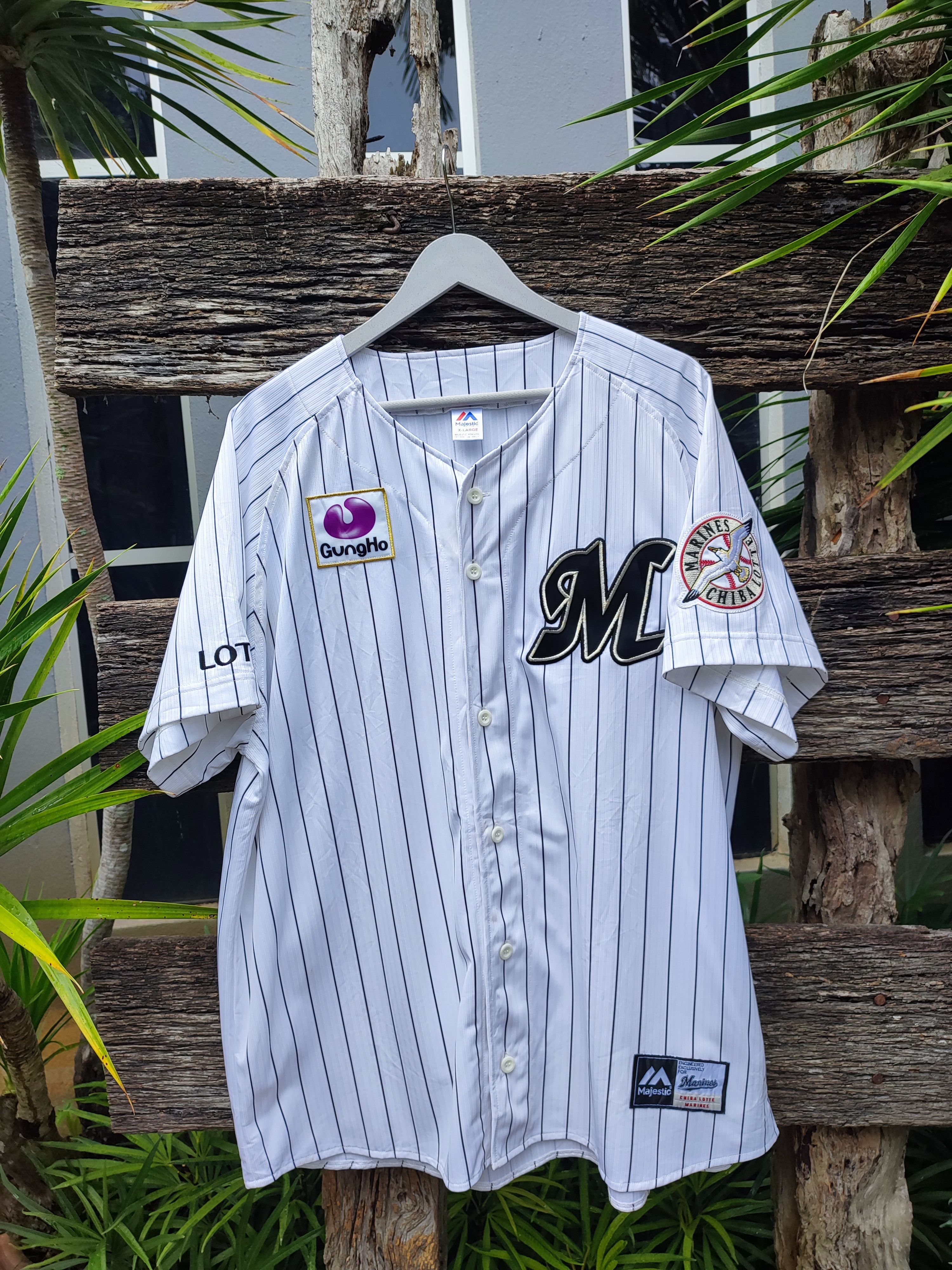 Majestic Majestic Chiba Lotte Marines Japanese Baseball Team Jersey