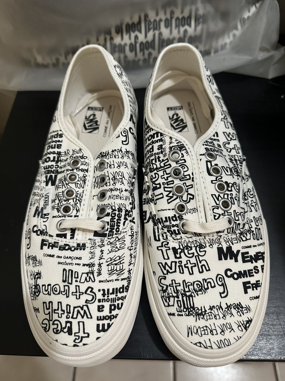 Comme des Garcons CDG x Vans Authentic OG LX Graffiti Sneakers