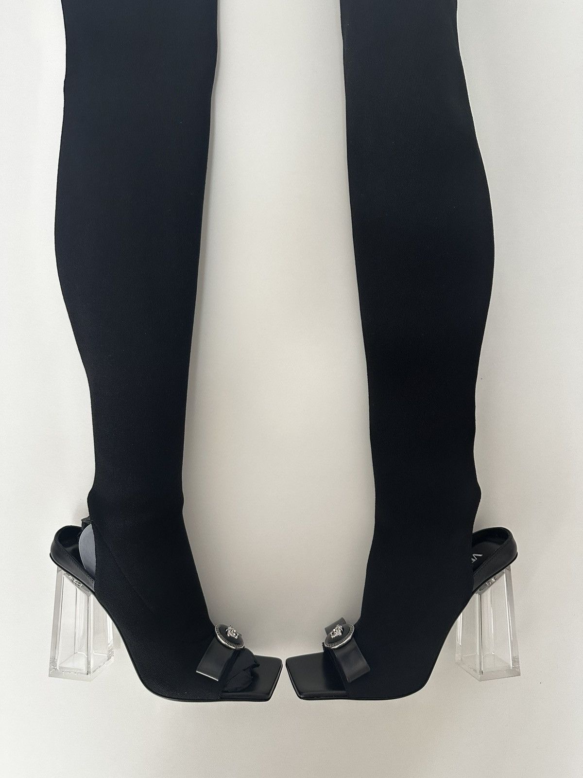 Versace Versace Gianni Ribbon Thigh-High Boots Size US 7 / IT 37 - 2 Thumbnail