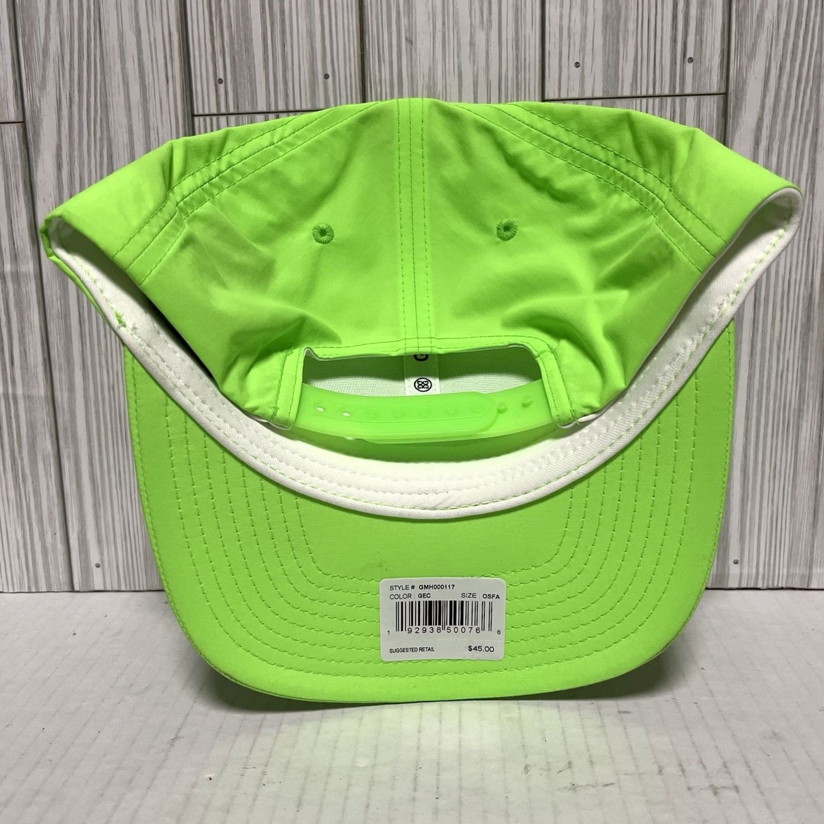 G/FORE G/FORE Golf Hat SnapBack Gecko Neon Green High Vis Silicone Skull & Crossbones Size ONE SIZE - 5 Thumbnail