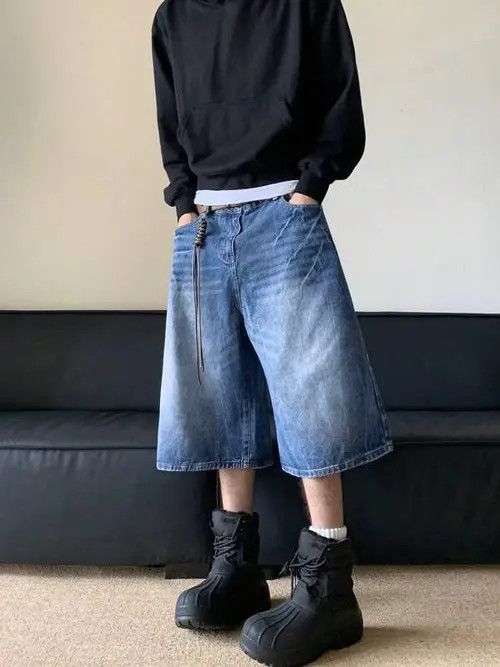 Japanese Brand Y2K Vintage WASHED RETRO jorts shorts Size US 37 - 3 Thumbnail