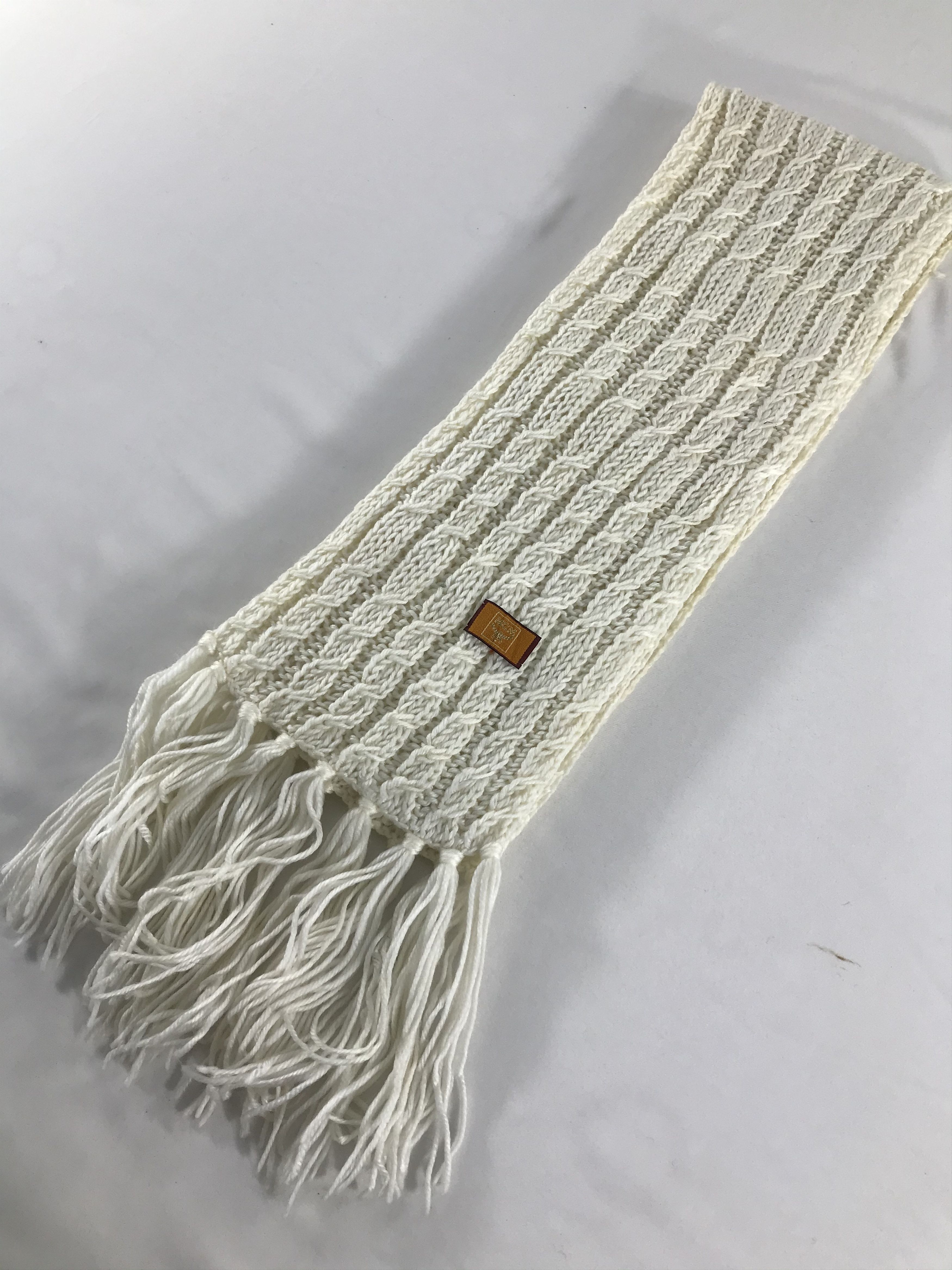 MCM MCM Cable Knit Wool Scarf Muffler V307 Size ONE SIZE - 3 Thumbnail