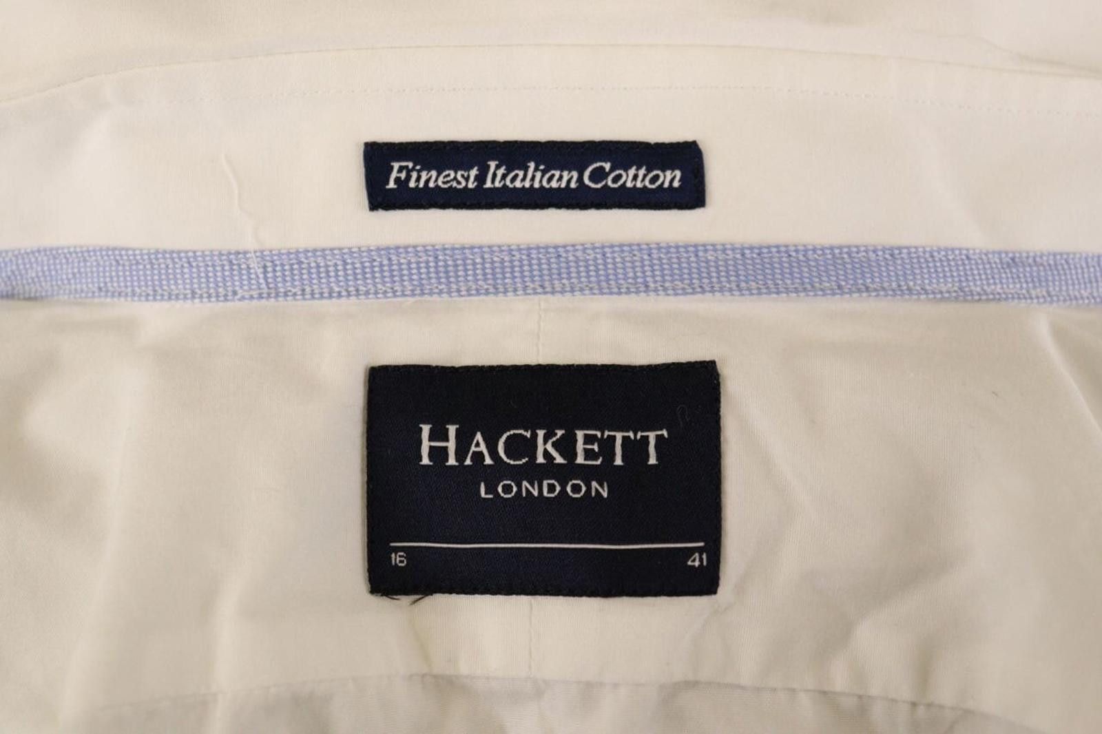Designer Hackett London Italian Finest Cotton Shirt Size 41 / 16 Size US M / EU 48-50 / 2 - 9 Thumbnail