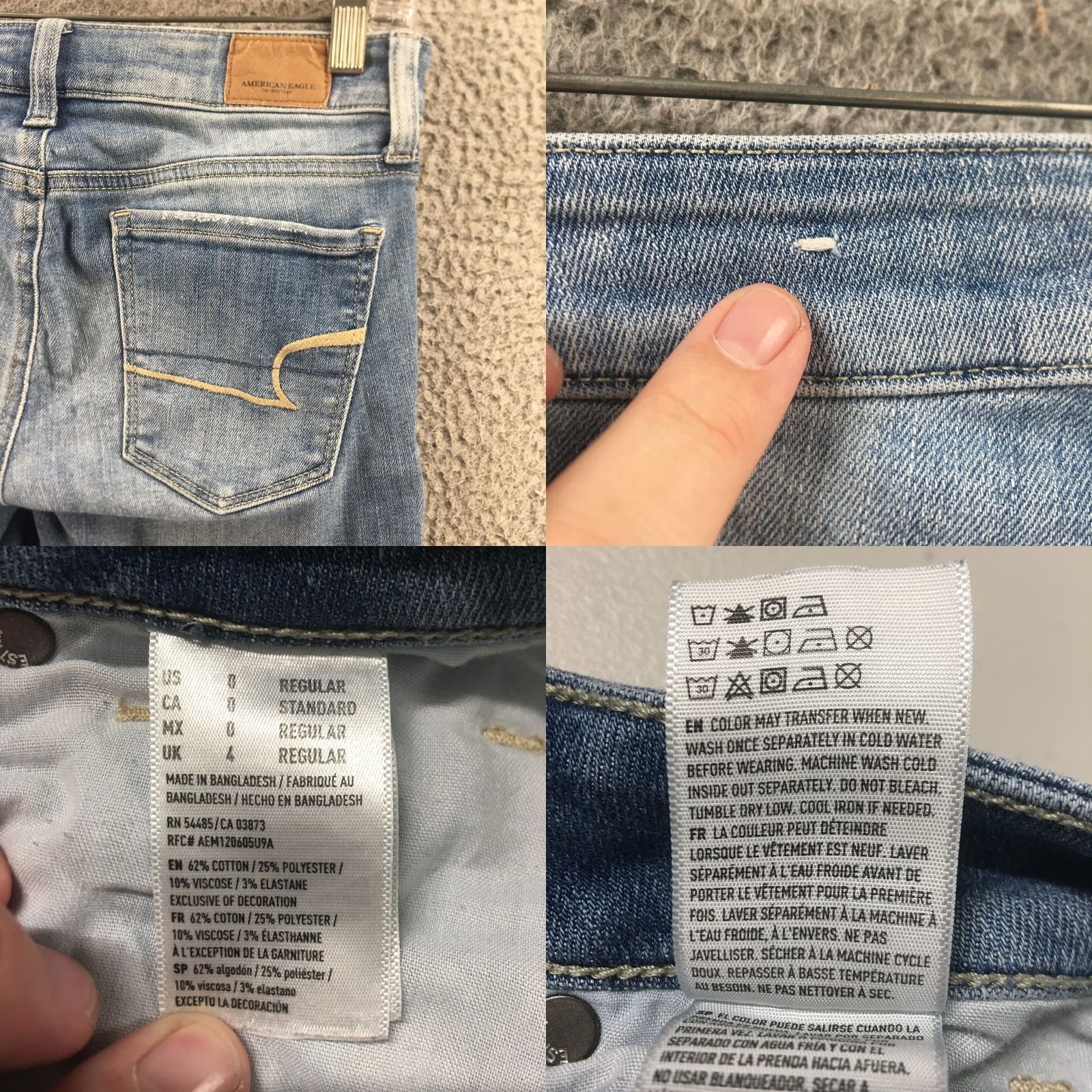 American Eagle Outfitters American Eagle Outfitters Jeans Womens L Blue Five Pocket Denim Zip Fly Casual Size 36" / US 14 / IT 50 - 9 Thumbnail