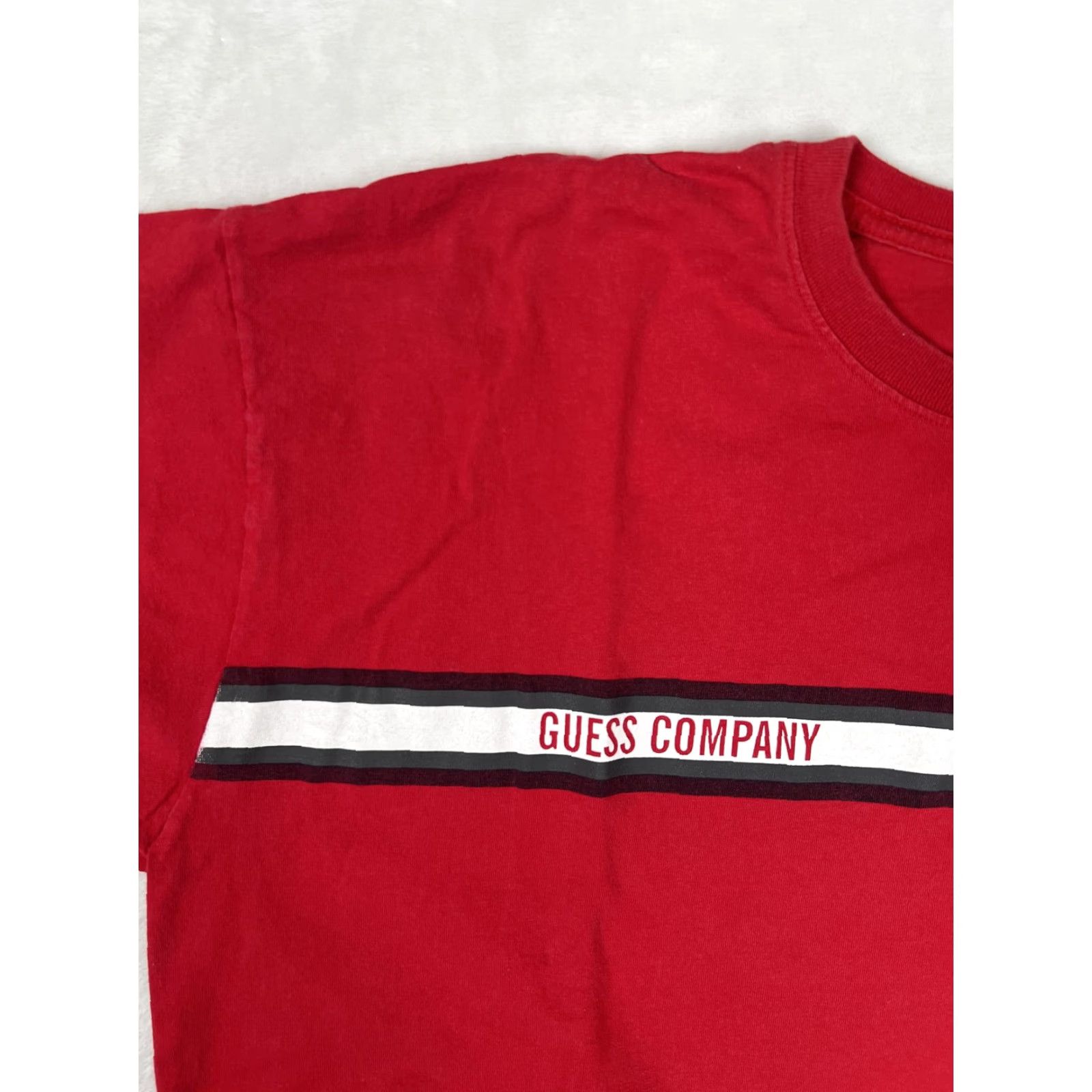 Guess VINTAGE Guess T-Shirt Mens 2XL Red Chest Stripe Logo Graphic Y2K Shirt Short Sleeve Cotton Jersey Crew Neck G81 Size US XXL / EU 58 / 5 - 2 Thumbnail
