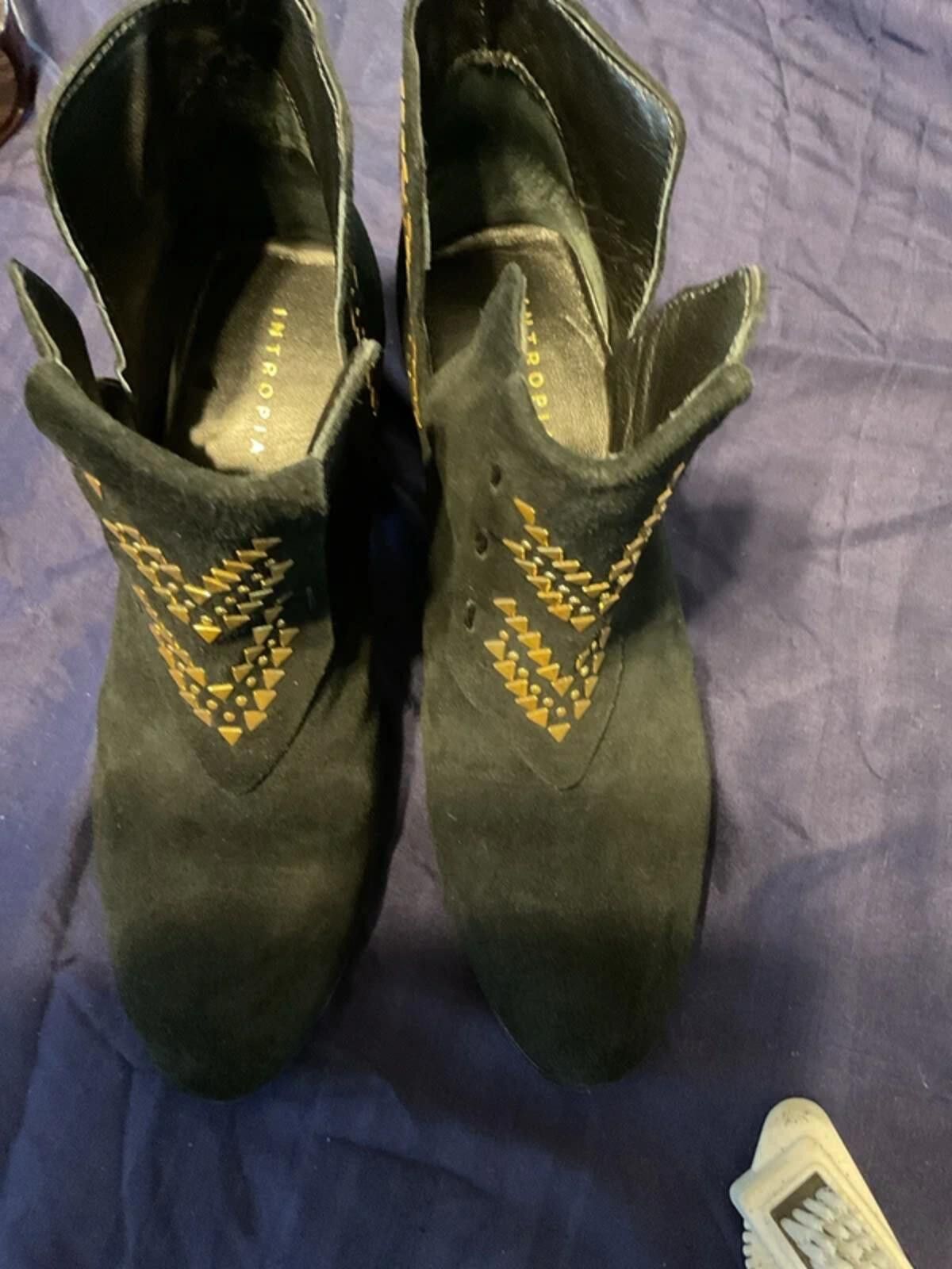 Other Intropia size 39 eu black suede ankle boots Size US 8 / IT 38 - 1 Thumbnail