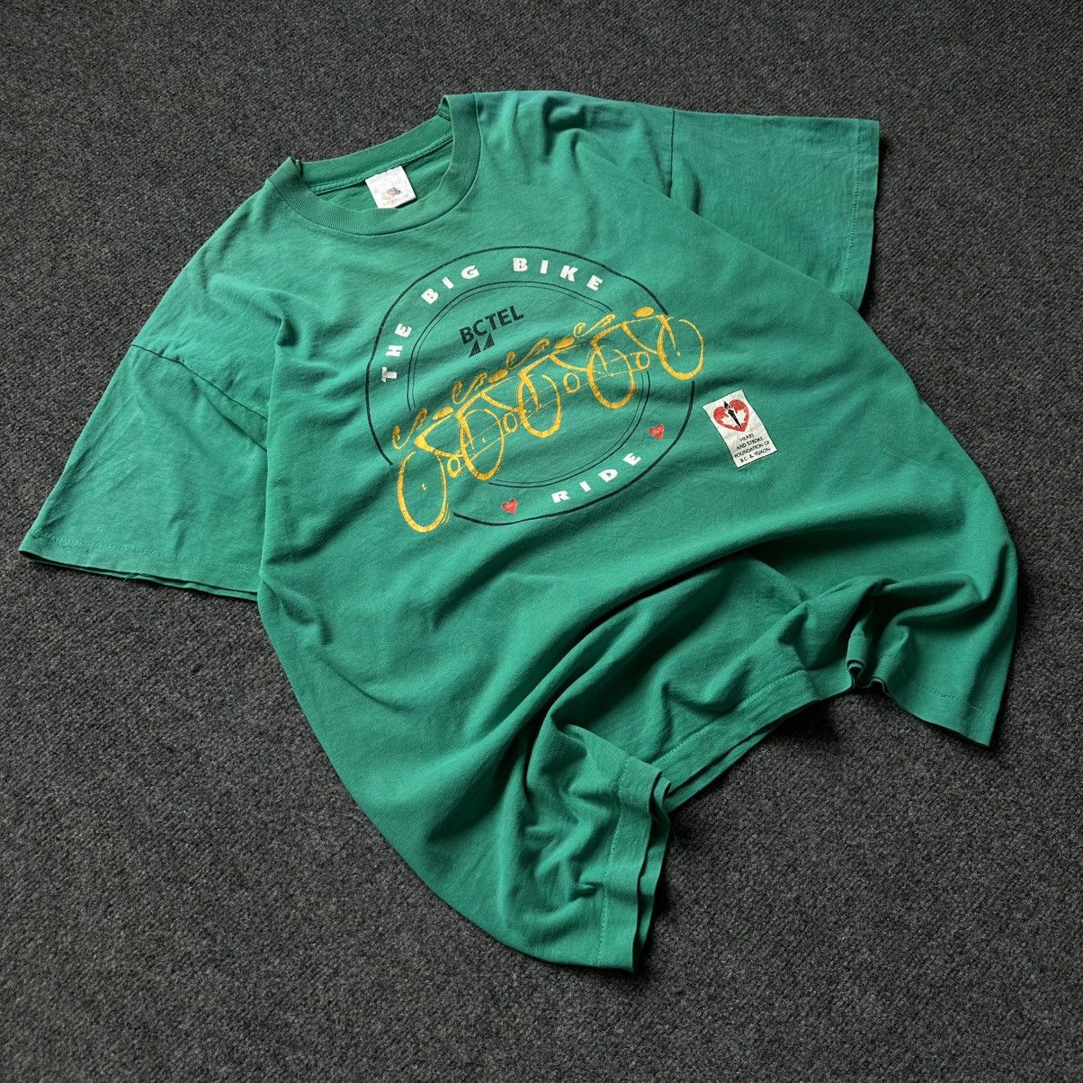 Fruit Of The Loom VTG Adult The Big Bike Ride T-shirts Single Stitch Fruit Of Size US XL / EU 56 / 4 - 1 Thumbnail