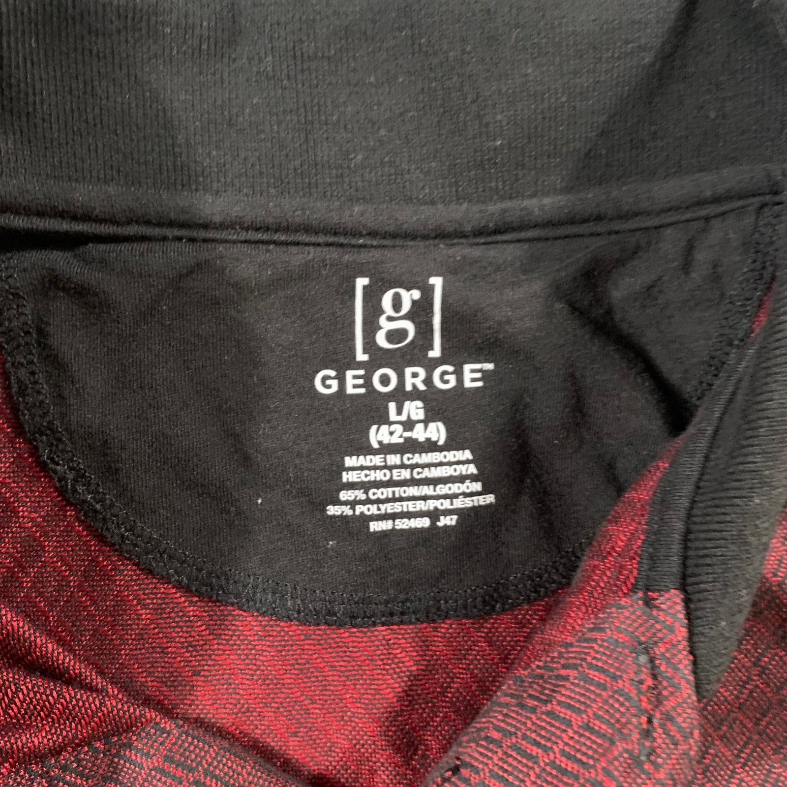 George George Shirt Adult Large Red Outdoor Casual T Shirt Mens Size US L / EU 52-54 / 3 - 3 Thumbnail
