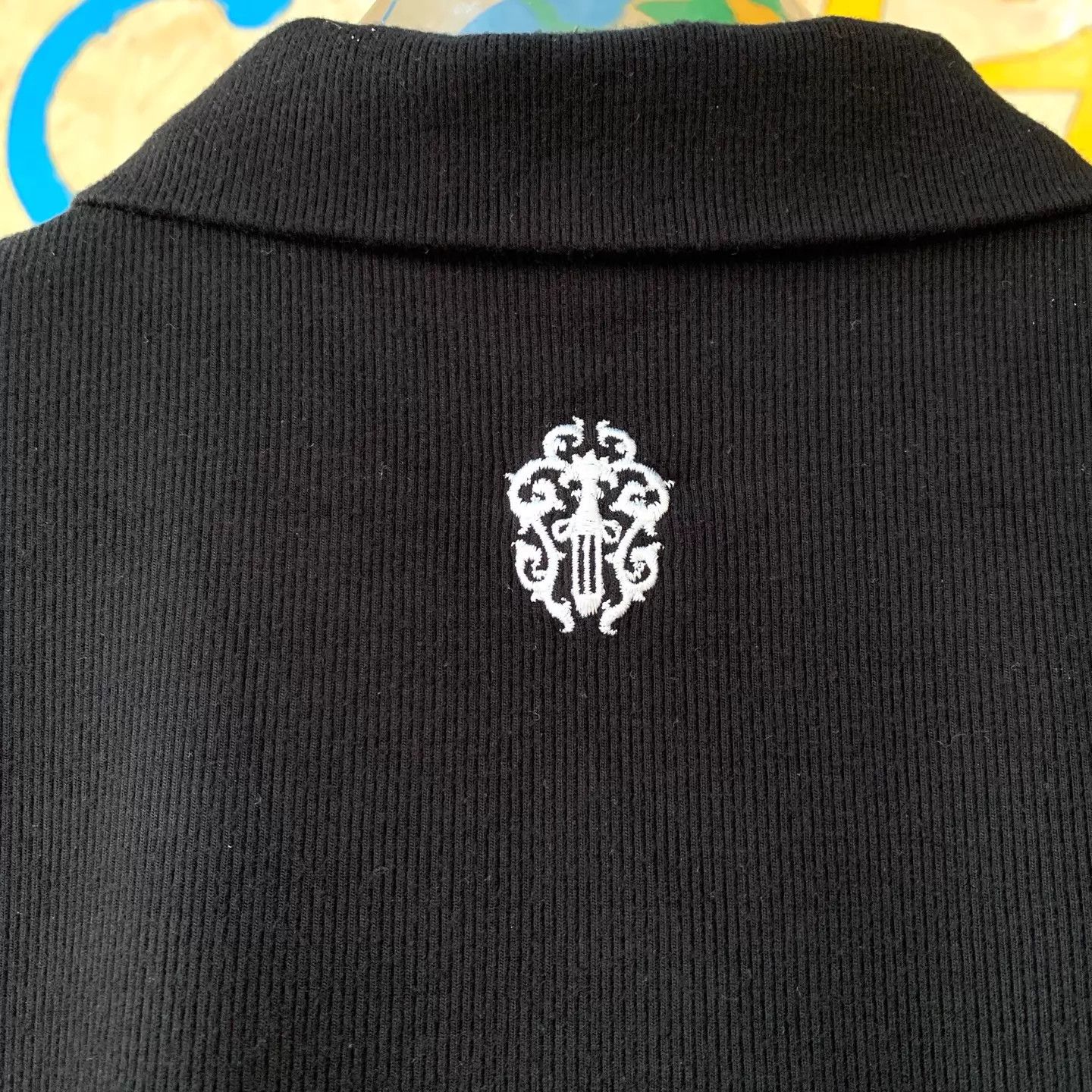 Chrome Hearts Chrome Hearts Black Embroidered Sword Vine Polo Shirt M Size US M / EU 48-50 / 2 - 8 Thumbnail