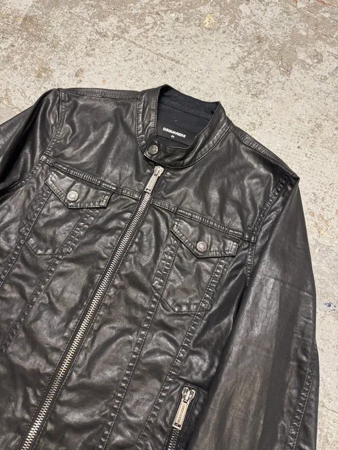 Dsquared2 AW2015 Dsquared2 Waxed Black Trucker Jacket Size US M / EU 48-50 / 2 - 4 Thumbnail