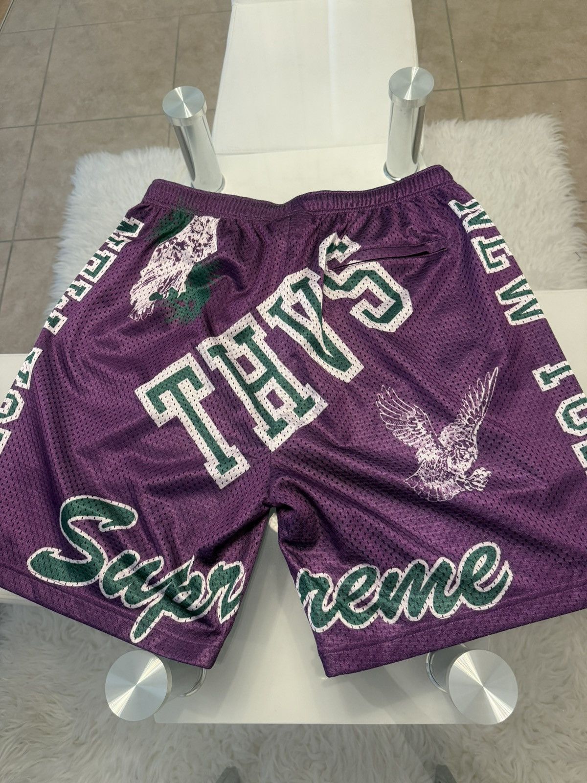 Supreme Supreme Varsity Mesh Short Purple Size US 29 - 8 Thumbnail