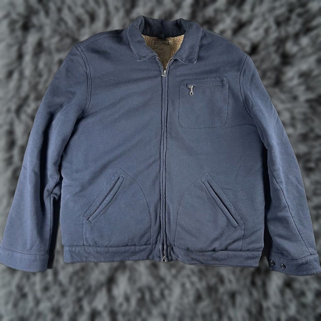 Lucky Brand Lucky Brand Coat Jacket Sherpa Lined Blue Mens XL Regular Army Style Zip Buttoned Front Size US XL / EU 56 / 4 - 1 Thumbnail