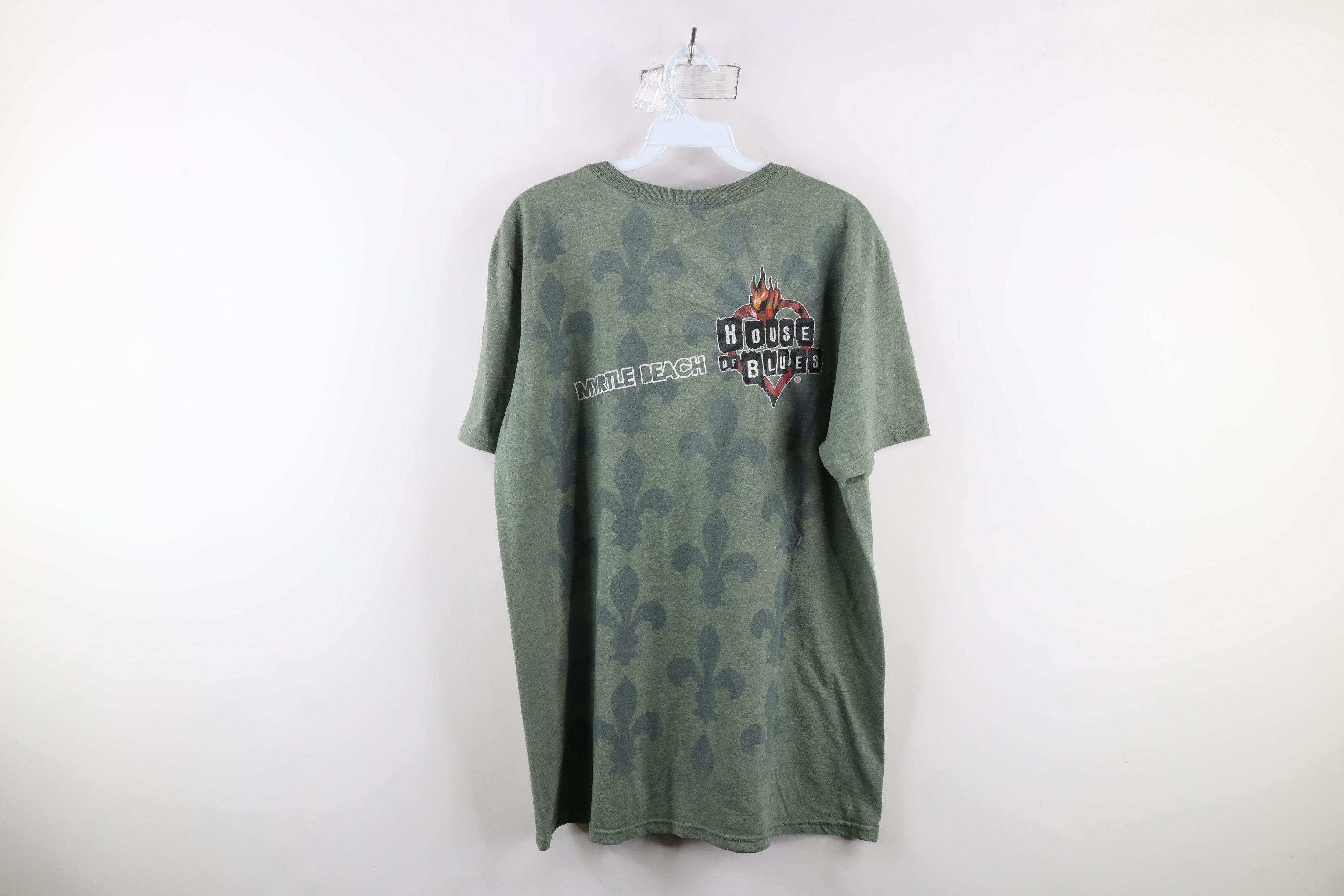 Vintage Vintage House of Blues Guitar All Over Print T-Shirt Green Size US L / EU 52-54 / 3 - 9 Thumbnail