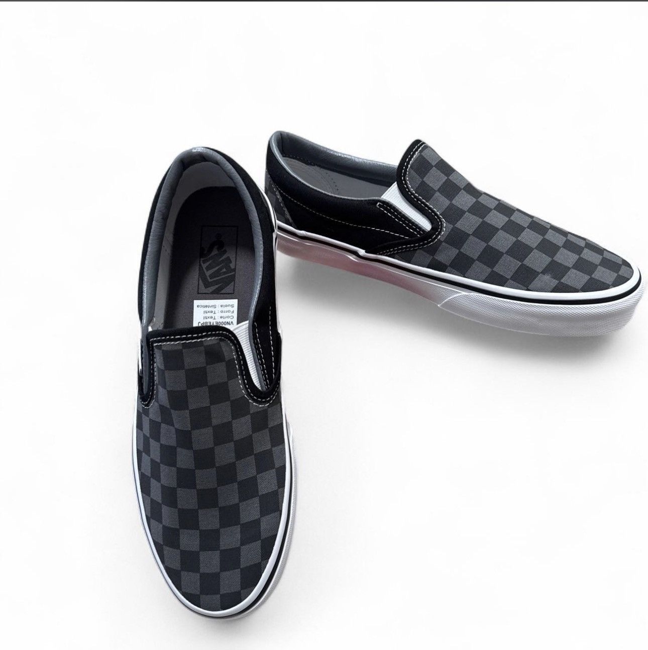 Vans Vans Checkerboard Slip-On Black/Grey – New Size 8.5 Size US 8.5 / EU 41-42 - 3 Thumbnail