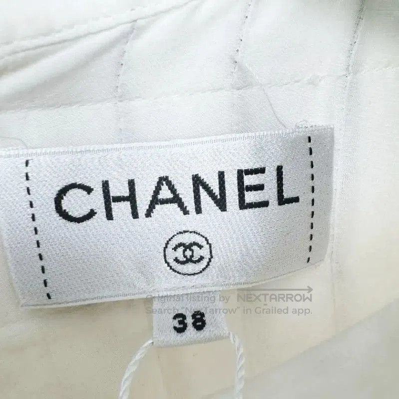 Chanel Chanel White Long Sleeve Top with Stripes . Size S / US 4 / IT 40 - 3 Thumbnail
