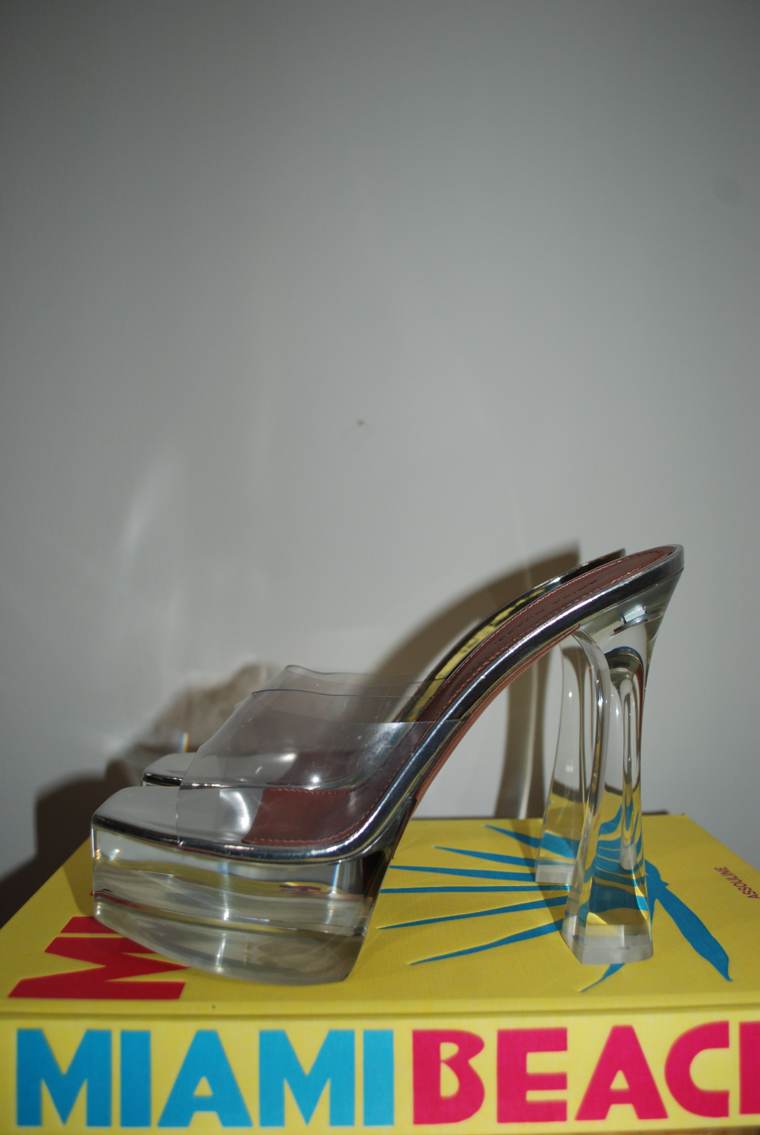 Amina Muaddi Amina Muaddi Dalida PVC Platform Sandals Size US 10 / IT 40 - 3 Thumbnail