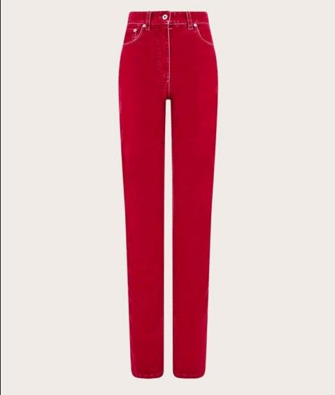 Salvatore Ferragamo o1s1rm0426 Five Pocket Jeans in Red Size 26" / US 2 / IT 38 - 1 Thumbnail