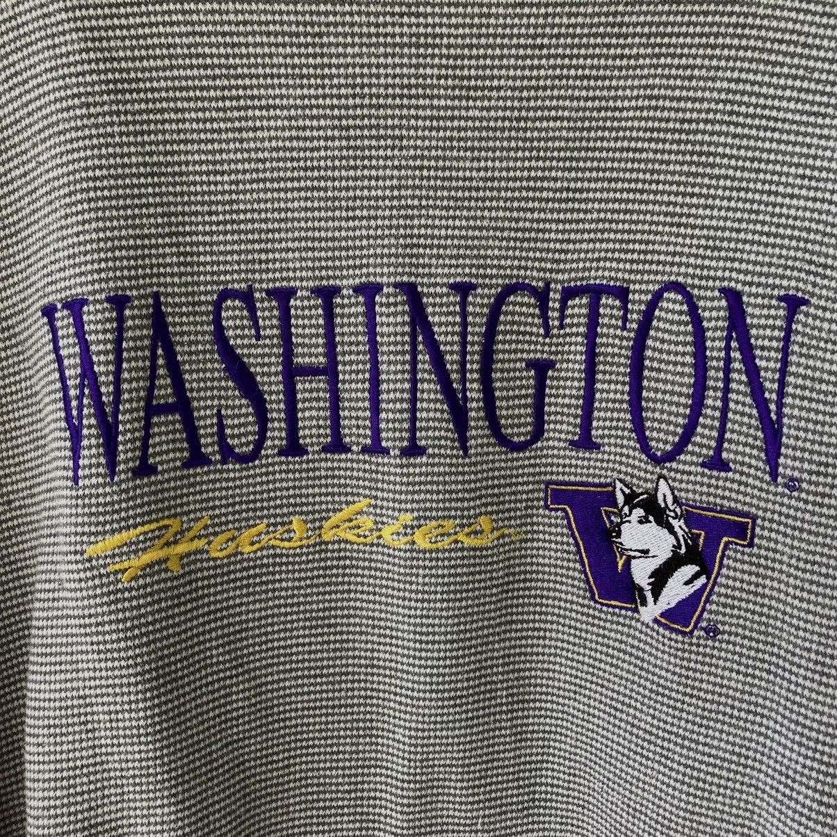 Vintage Vintage 90s Washington Huskies University Grey Sweatshirt Size US L / EU 52-54 / 3 - 4 Thumbnail