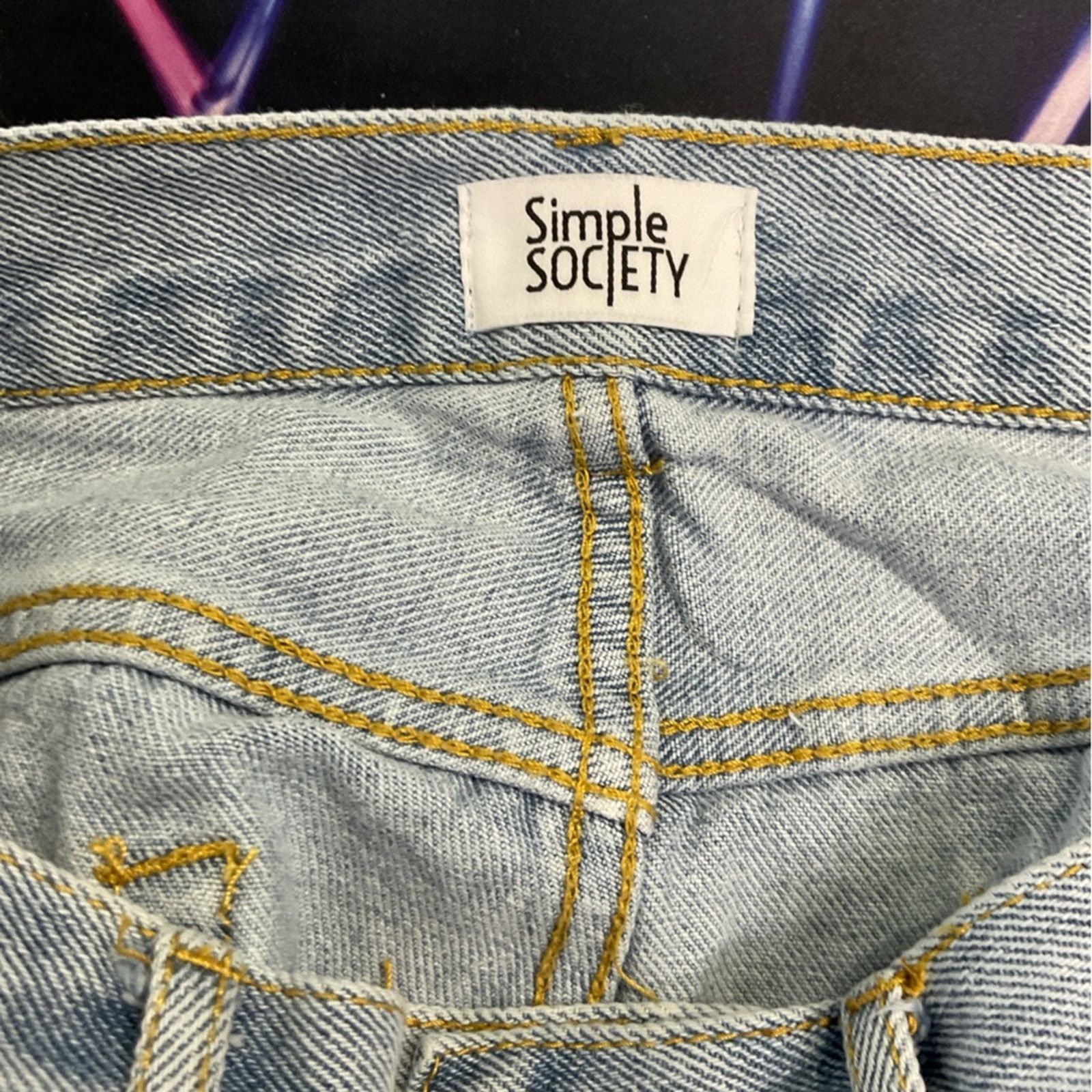Vintage Simple Society High-Rise Cutoff Shorts Size 28" / US 6 / IT 42 - 4 Thumbnail