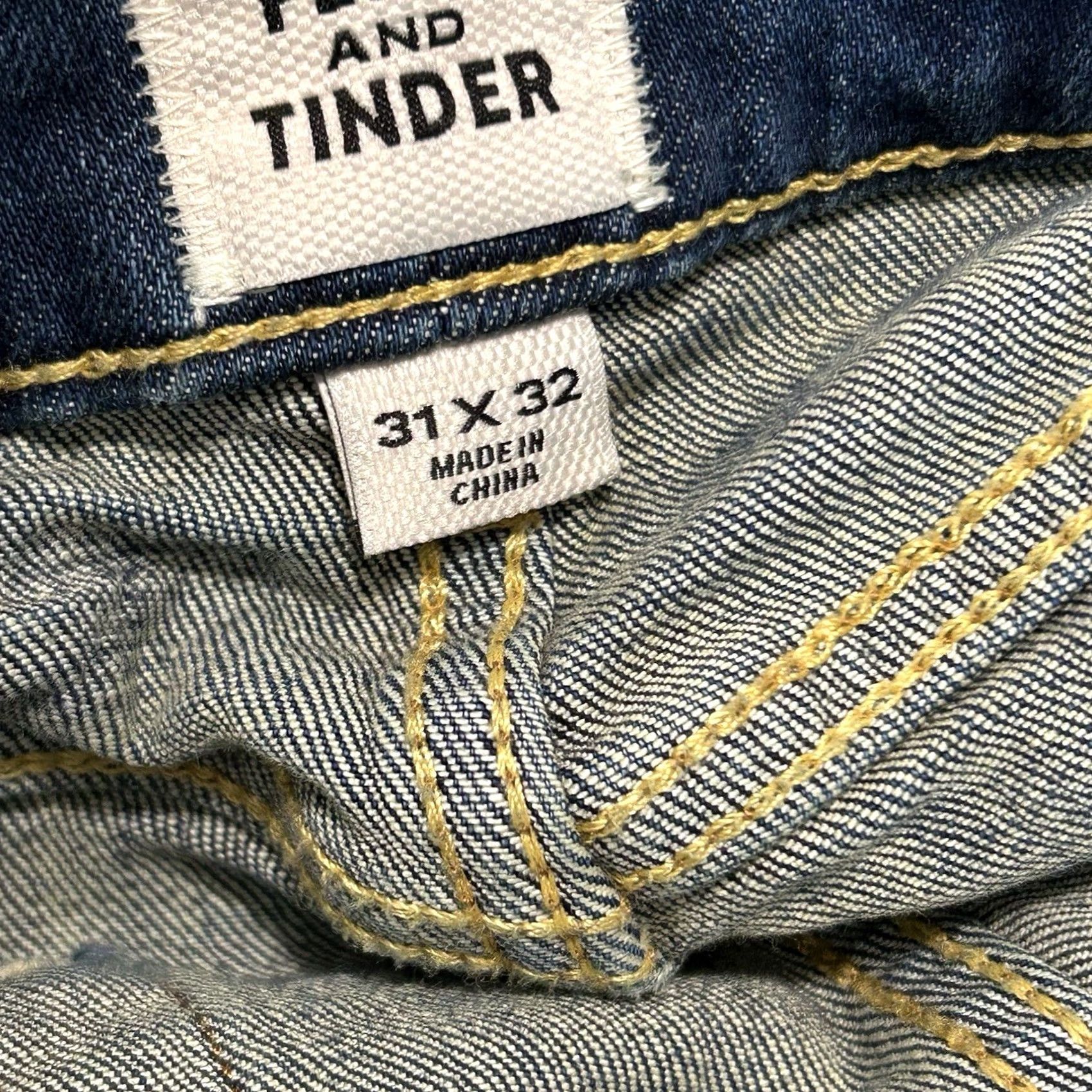 Flint And Tinder Flint & Tinder Classic Fit Selvedge Redline Denim Jean Mens 31x31 Size US 31 - 6 Thumbnail