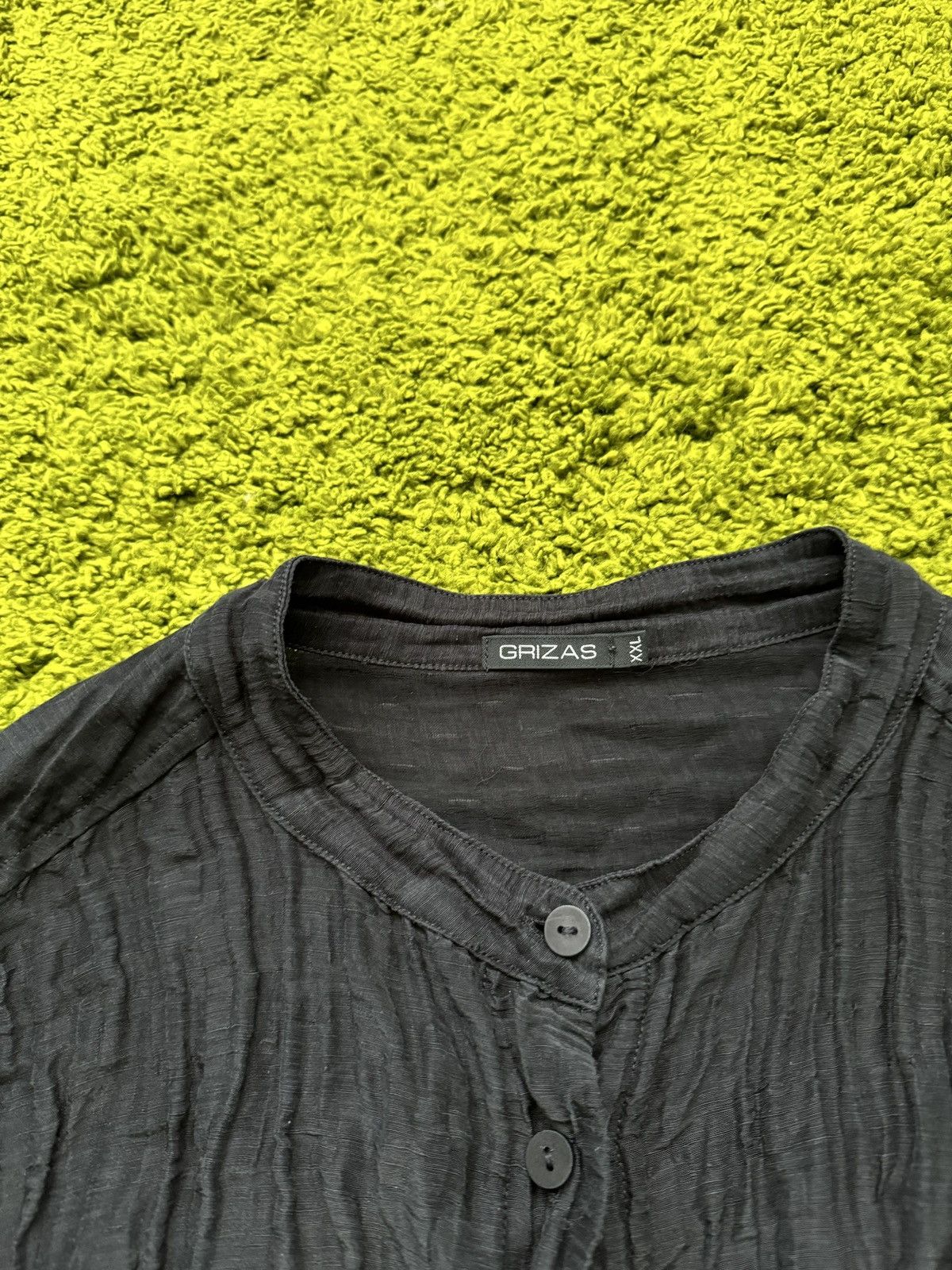 Designer Grizas avant garde plisse wide blouse shirt Size XXL / US 16-18 / IT 52-54 - 3 Thumbnail