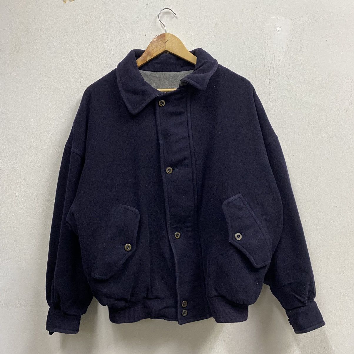 Burberry 🔥Burberrys Wool Spell Out Bomber Jacket LIKE NEW🔥 Size US L / EU 52-54 / 3 - 2 Thumbnail