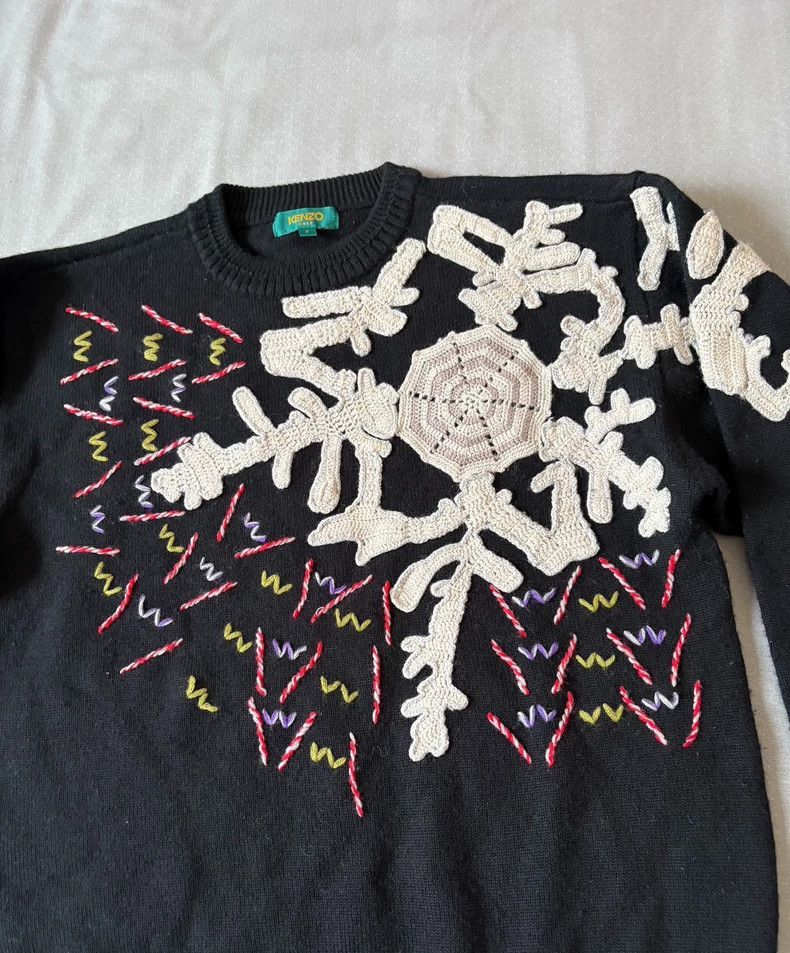 Kenzo Kenzo Vintage Patchwork Sweater with Embroidery-2506 Size M / US 6-8 / IT 42-44 - 5 Thumbnail