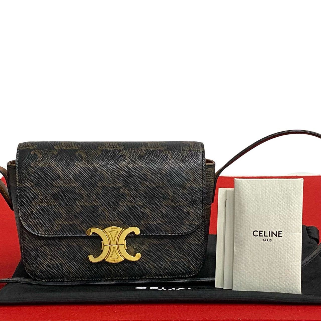 Celine Celine Shoulder Bag Brown Leather Size ONE SIZE - 1 Thumbnail