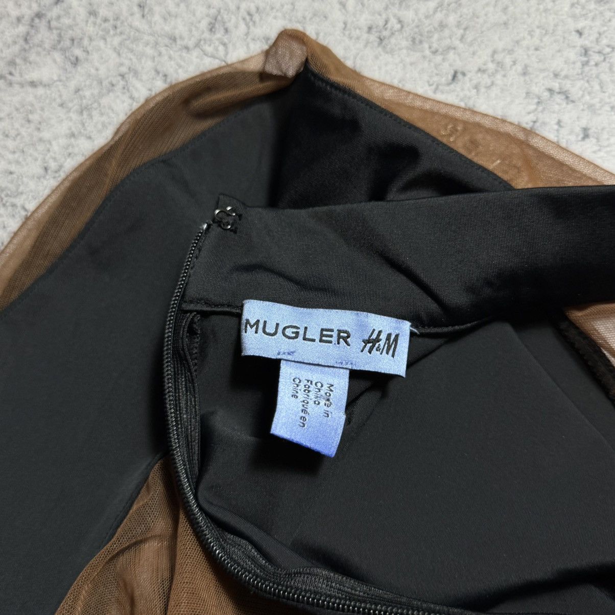 H&M × Mugler Rare Mugler X H&M Black Mesh Panel Bodysuit Size XL / US 12-14 / IT 48-50 - 11 Thumbnail