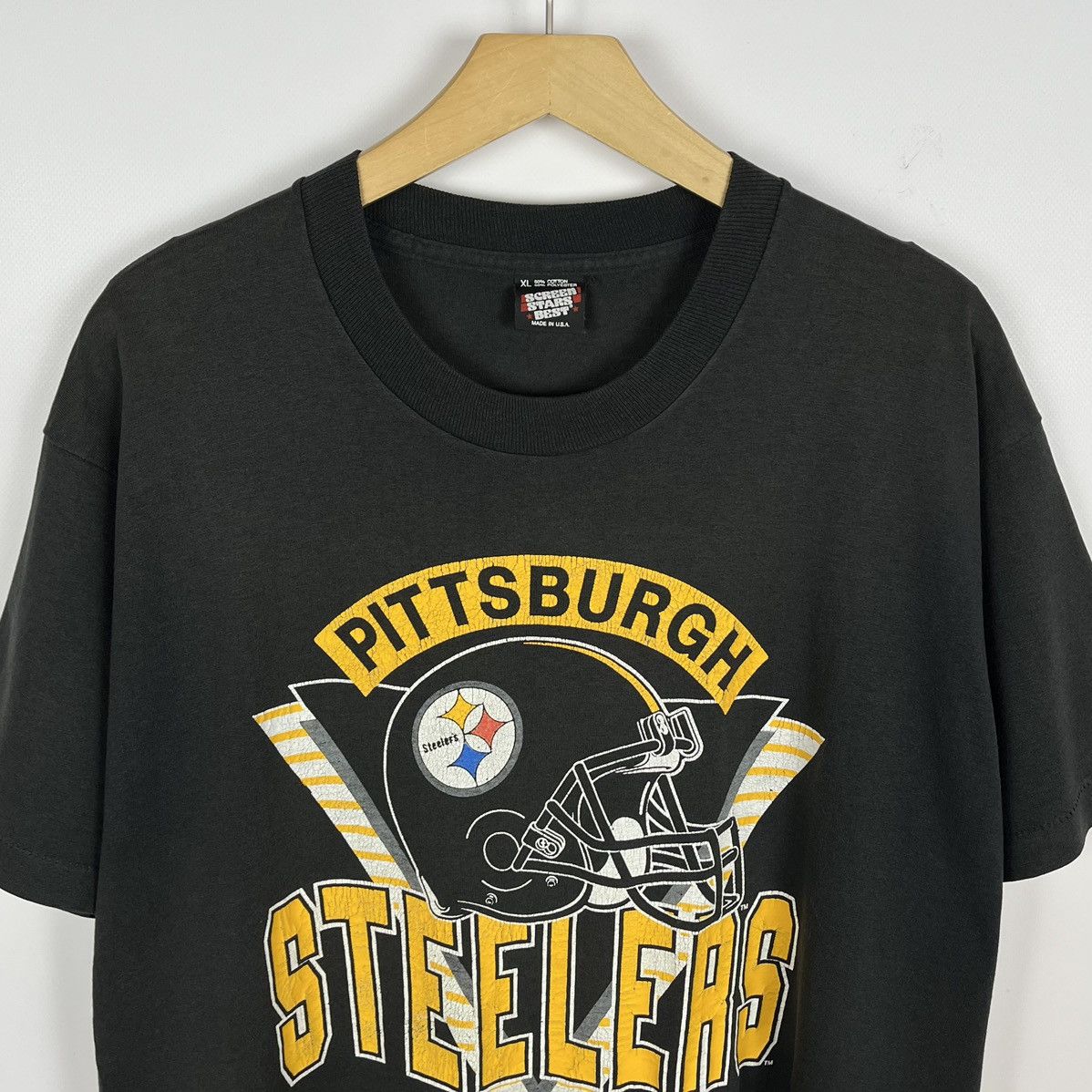 NFL Vintage NFL Pittsburg Stillers single stitch tee 90’s Size US XL / EU 56 / 4 - 2 Thumbnail