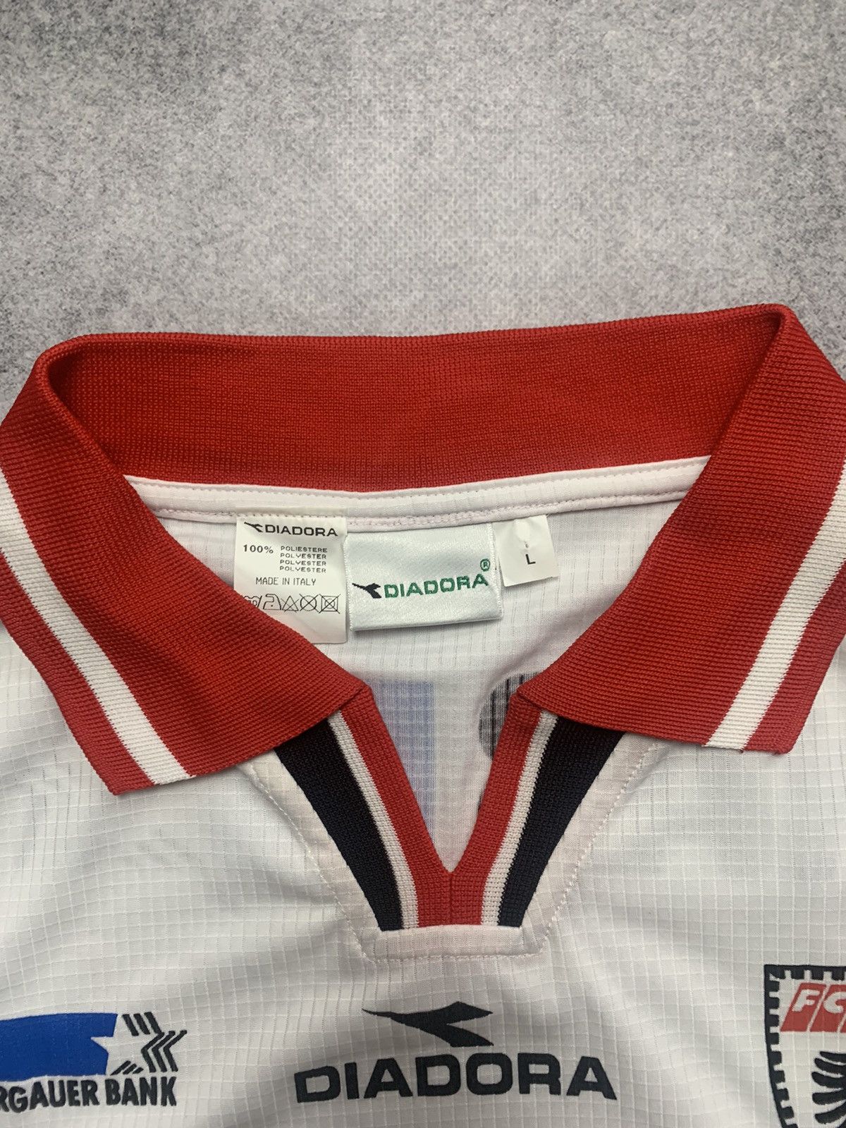 Diadora Vintage Diadora Fc Aarau Switzerland 1998-99 Home Jersey Size US L / EU 52-54 / 3 - 5 Thumbnail