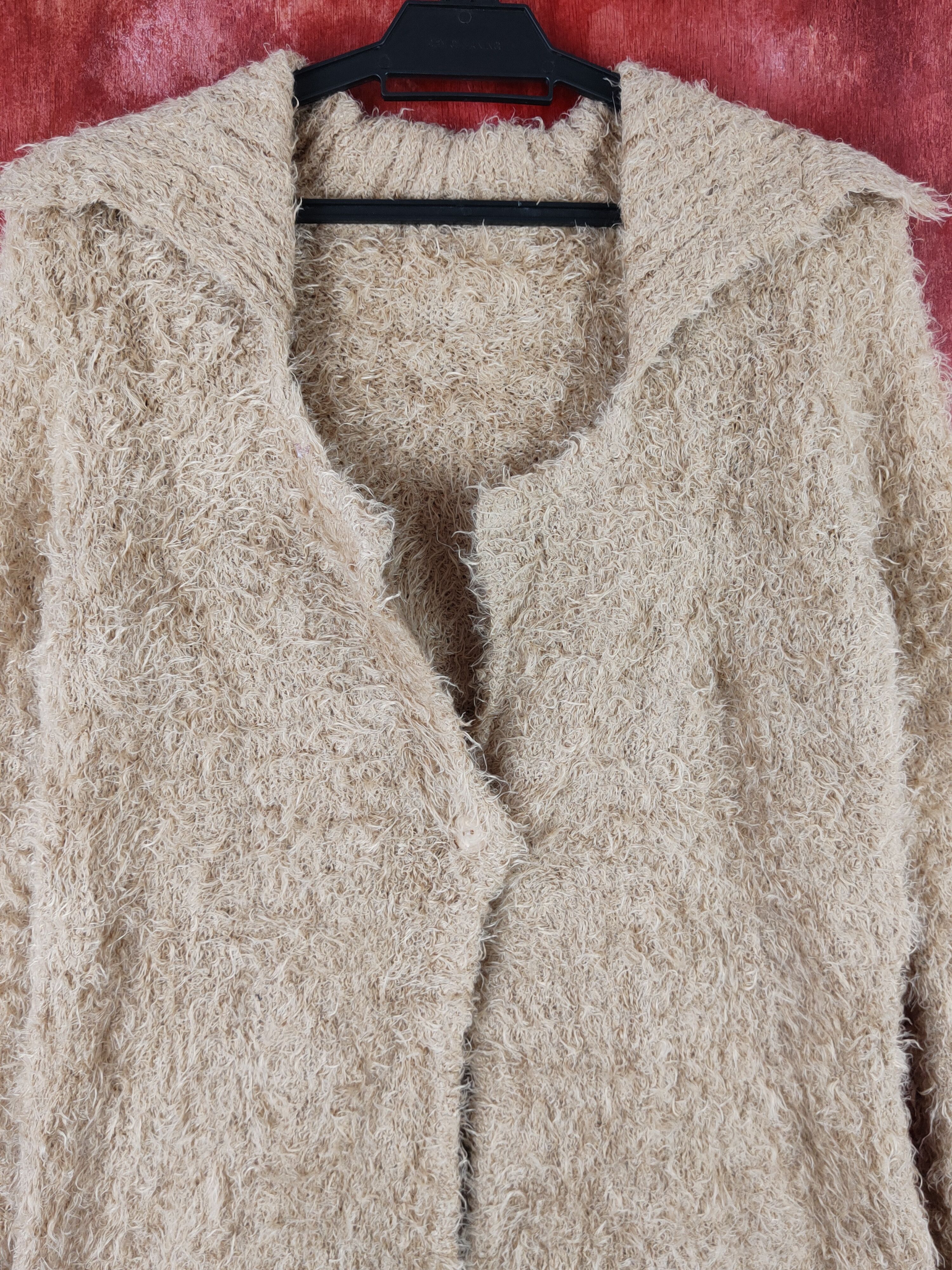 Homespun Knitwear Japanese Brand Brown Fur Mohair Knitwear Cardigan #S1964 Size M / US 6-8 / IT 42-44 - 2 Thumbnail