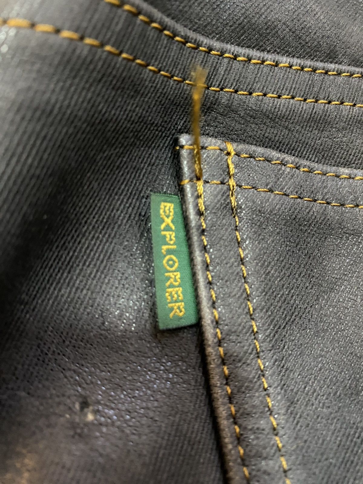 Japanese Brand × Leather × Vintage Vintage Explorer Riding Jeans Leather Lot 7278 Made Japan Size US 32 / EU 48 - 9 Thumbnail