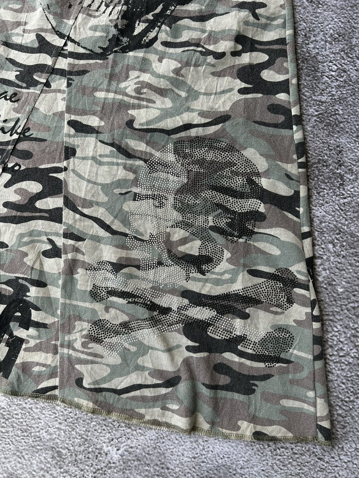 Japanese Brand Japanese Skirt Camo Skull Poem Style M.K.R Size 36" / US 14 / IT 50 - 8 Thumbnail