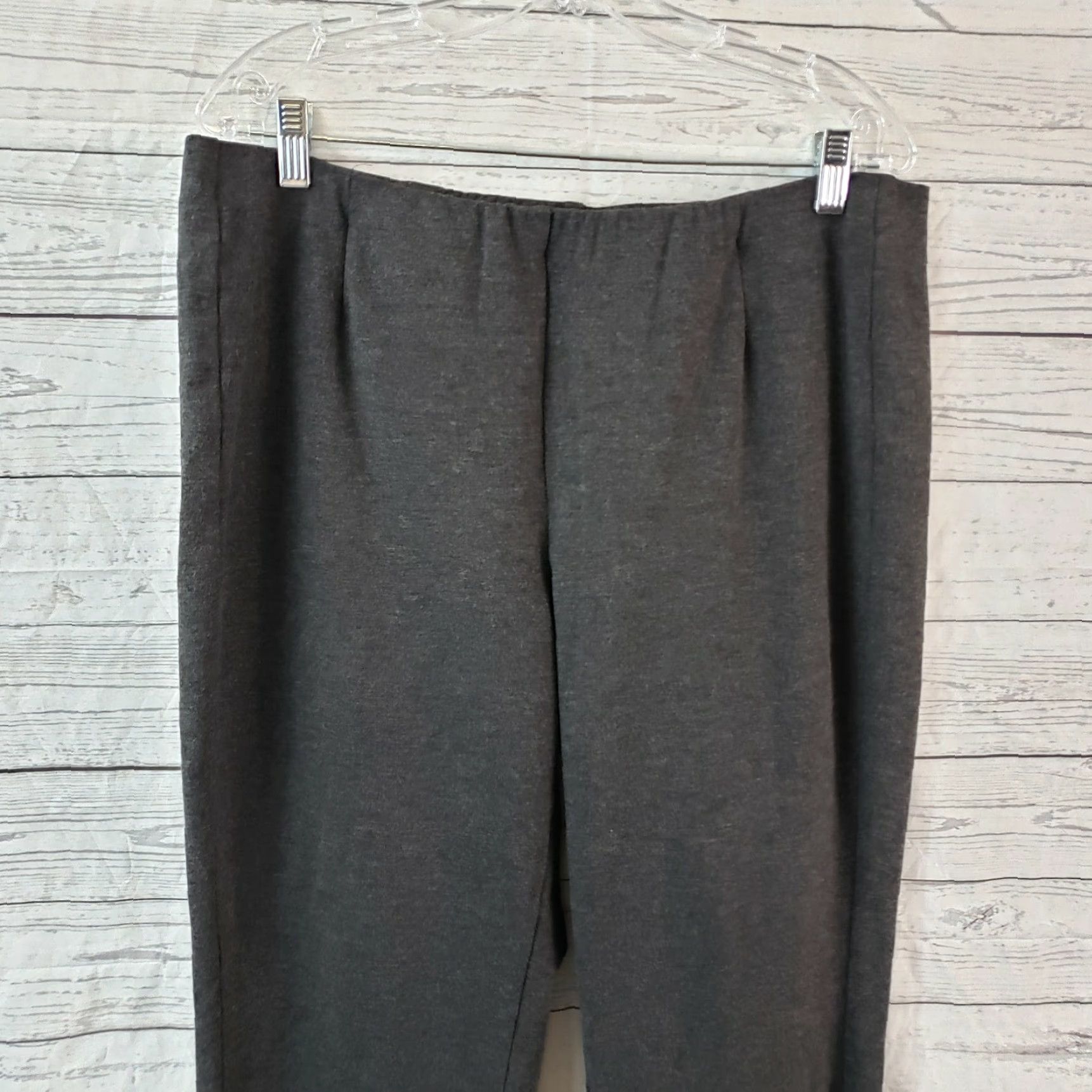 J. Jill J Jill Womens Ponte Slim Leg Pants Large Gray High Rise Pull On Ankle Pants Size 36" / US 14 / IT 50 - 2 Thumbnail