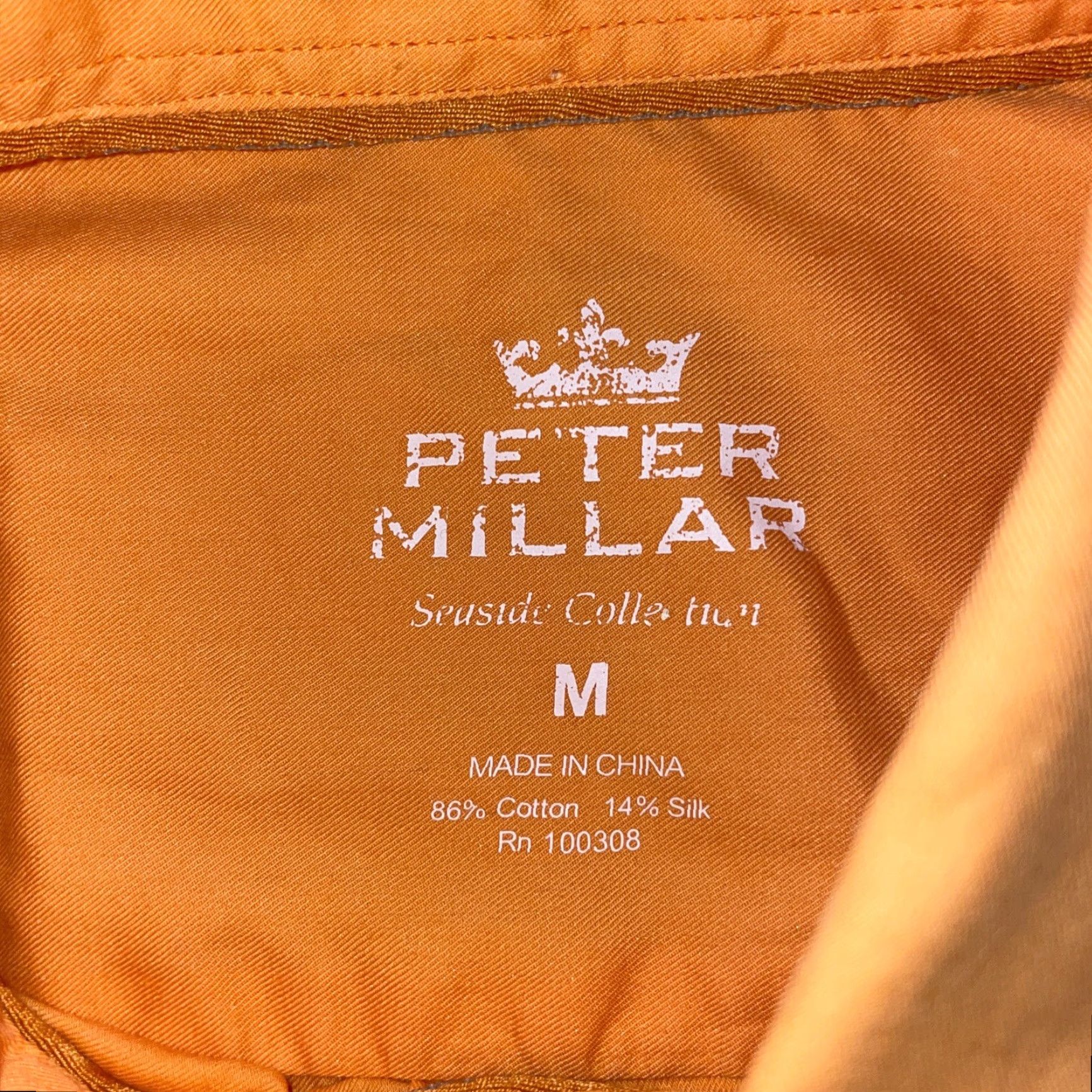 Peter Millar Peter Millar Mens Size M Orange Button Shirt Size US M / EU 48-50 / 2 - 3 Thumbnail